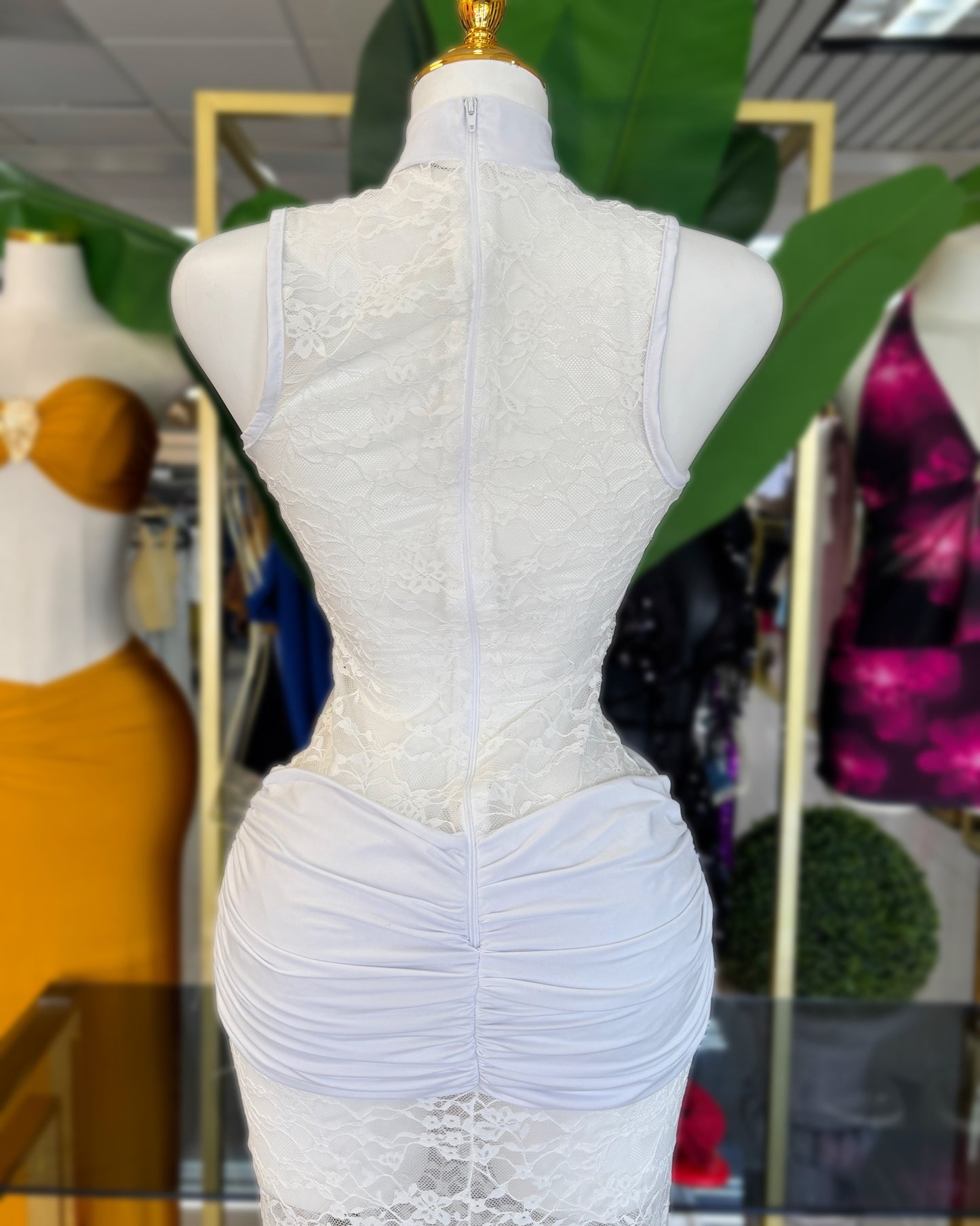 Gabriela Detail White Dress