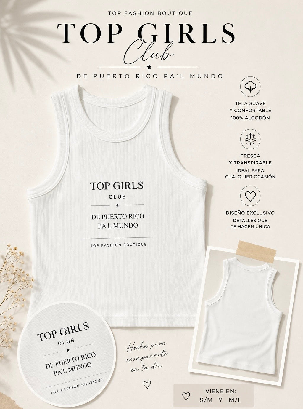 Top Girls Club DE PUERTO RICO PA’L MUNDO TankTop