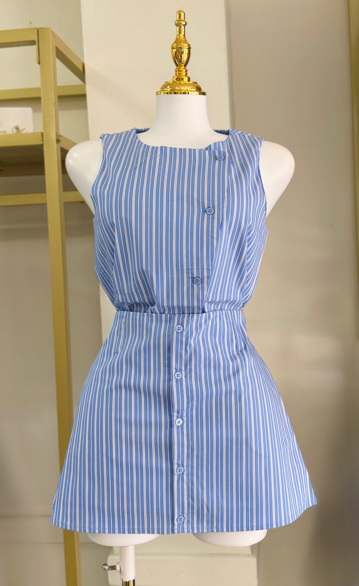 Aleida Stripe Skort Set