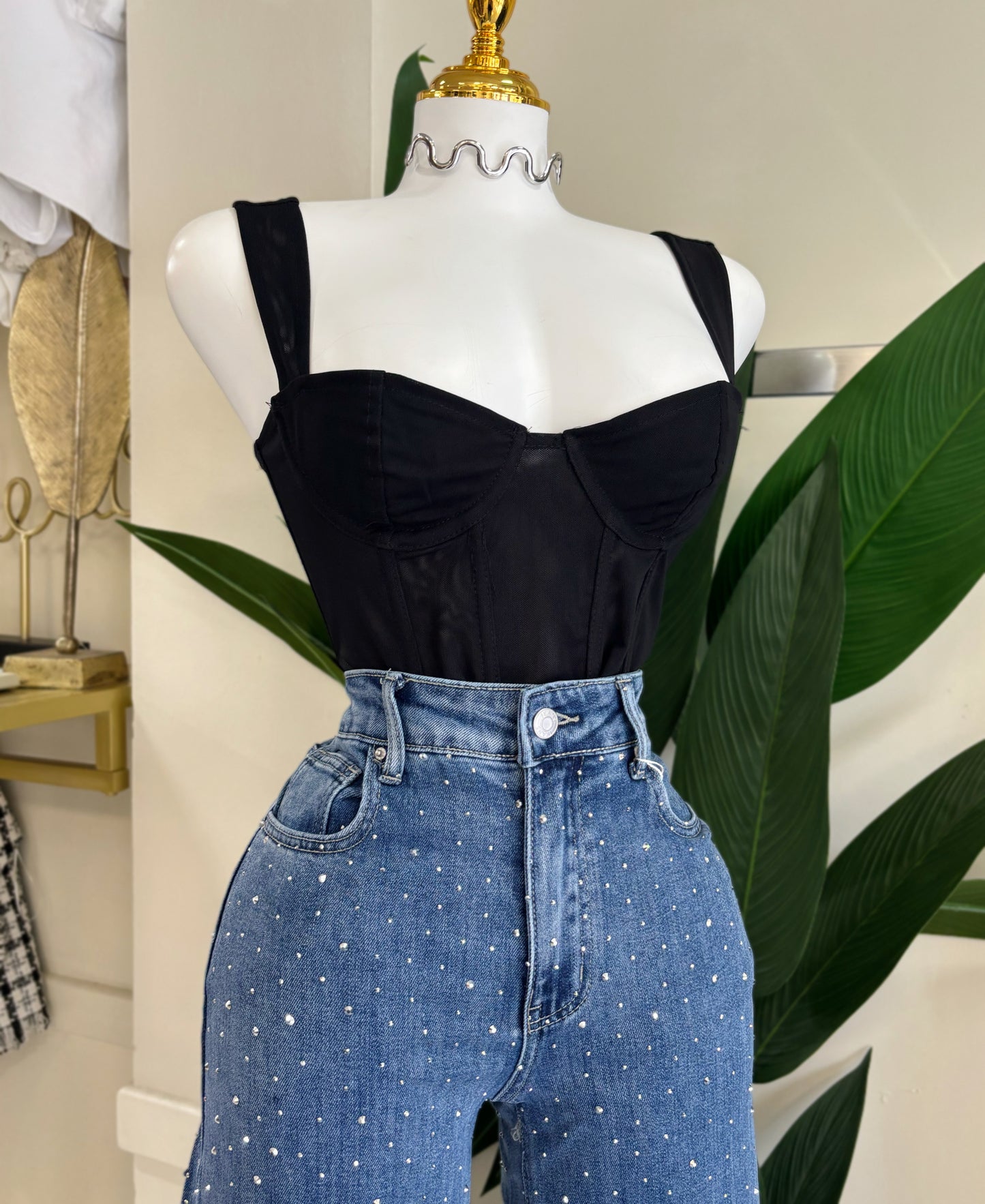 Britney Black Corset (Corre pequeño)