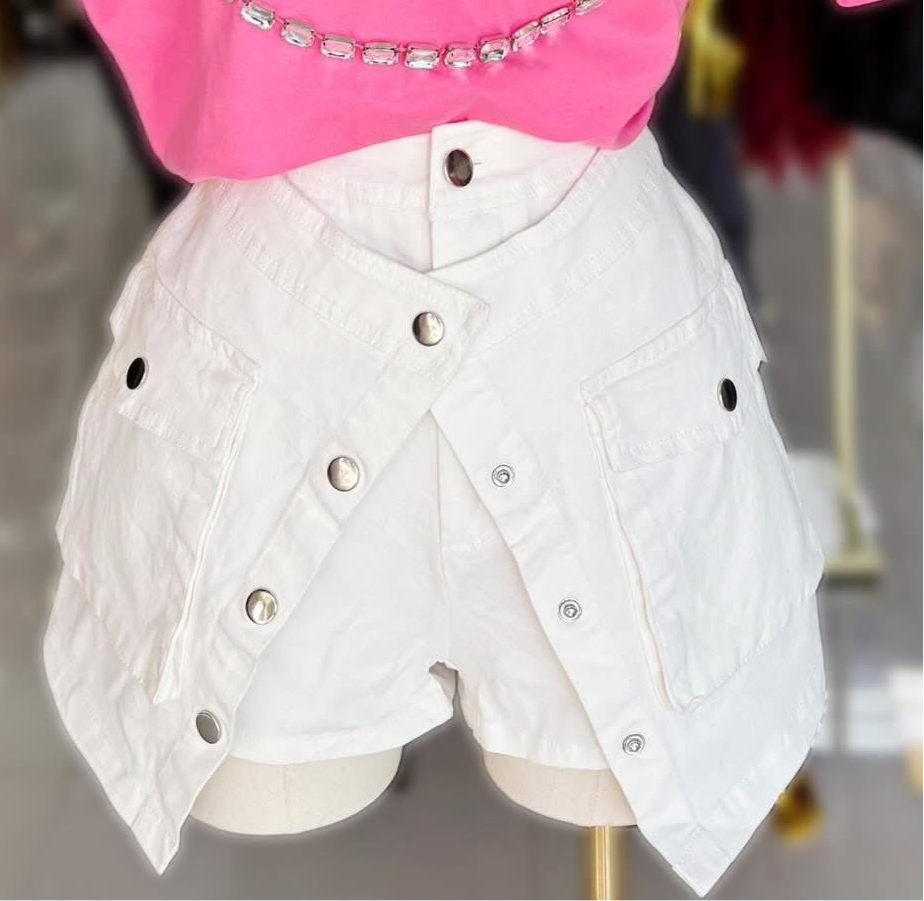 White Skort