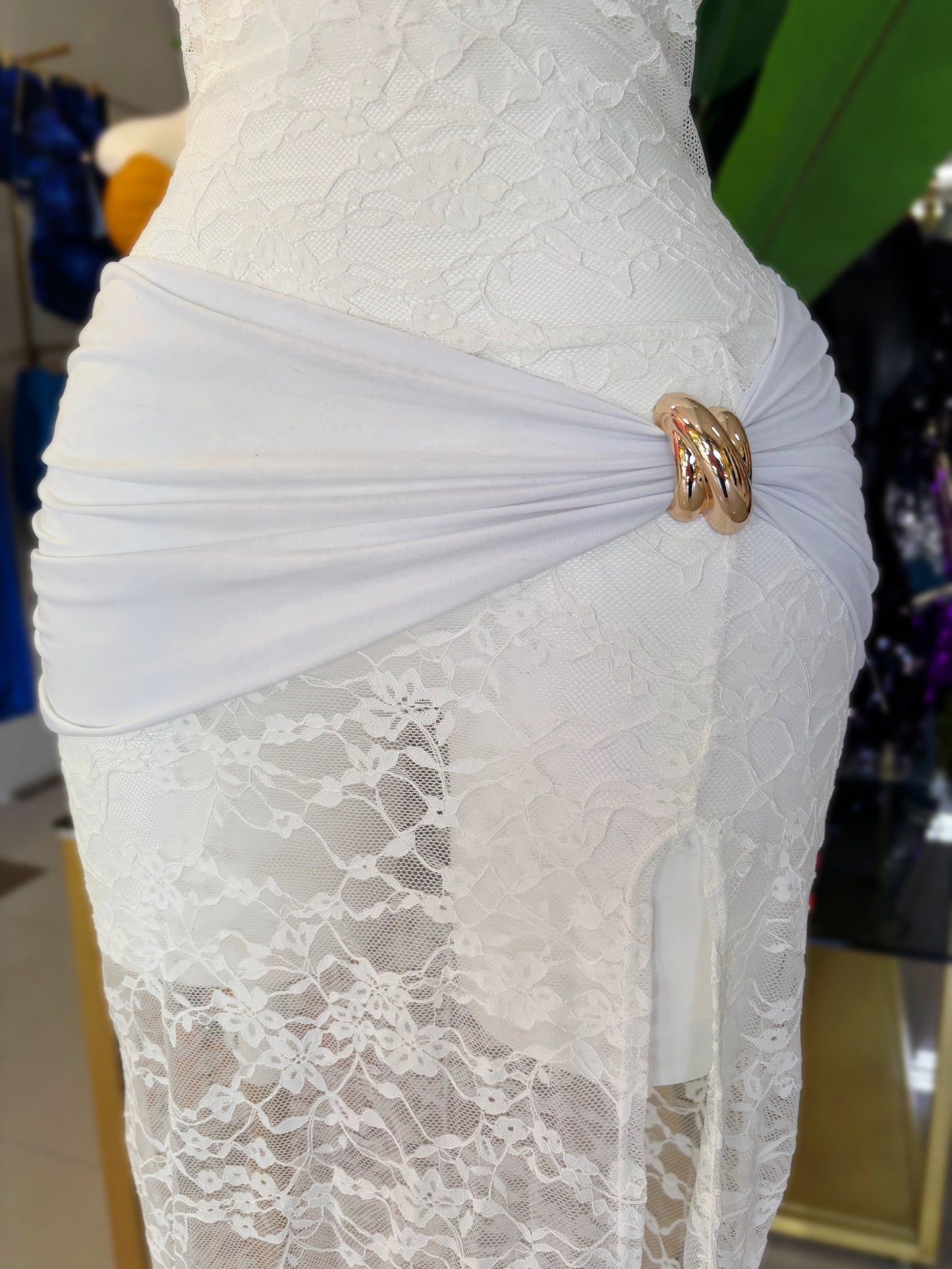 Gabriela Detail White Dress
