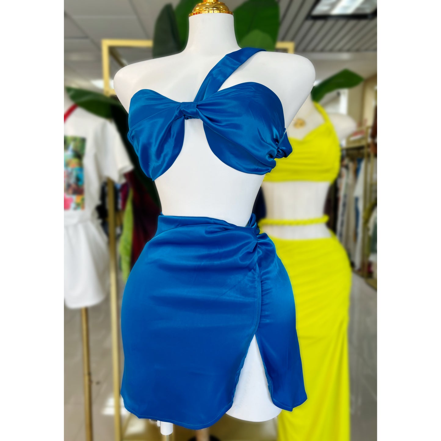 Gia Satin Skirt Set