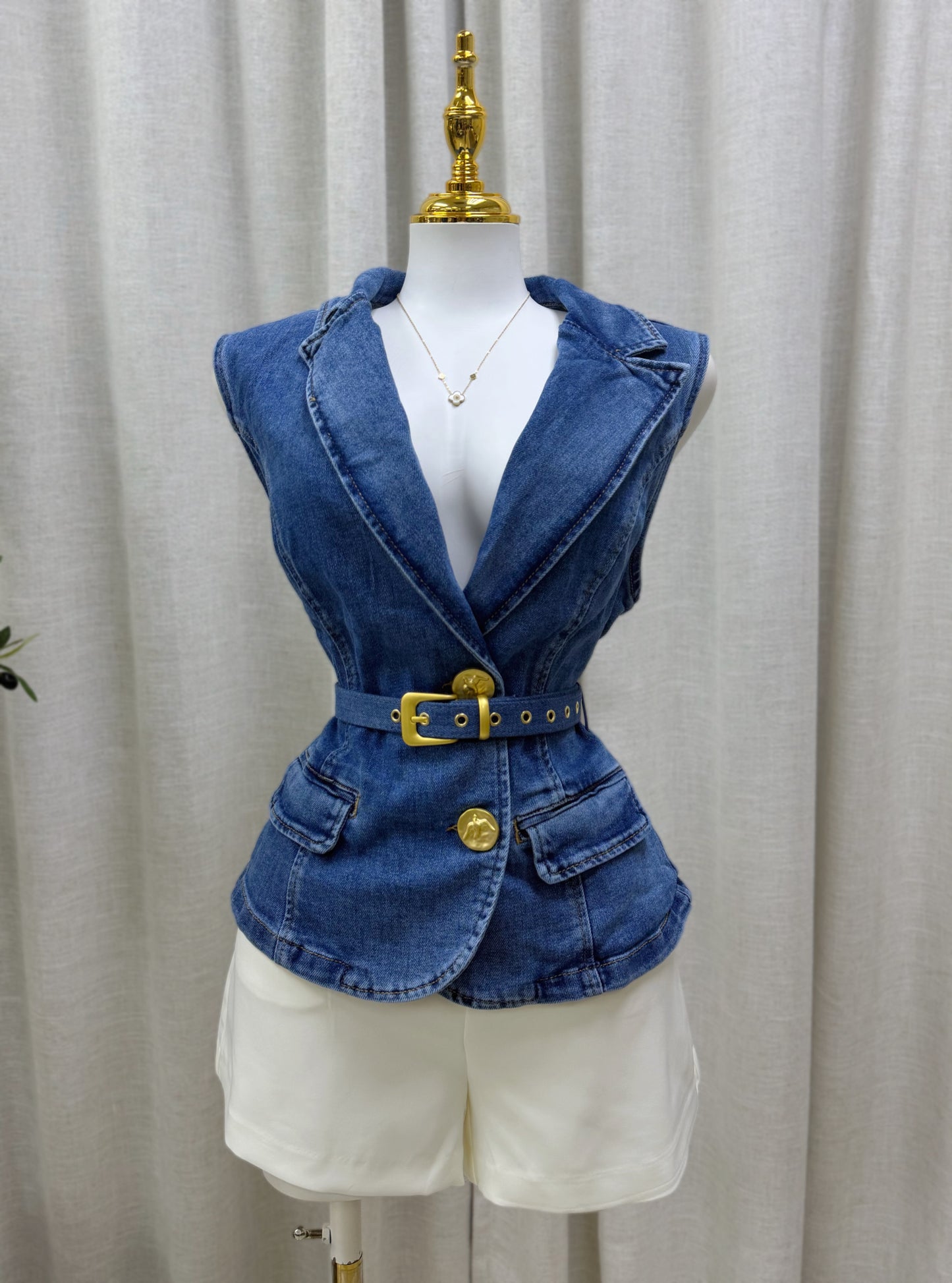 Aura Denim Vest