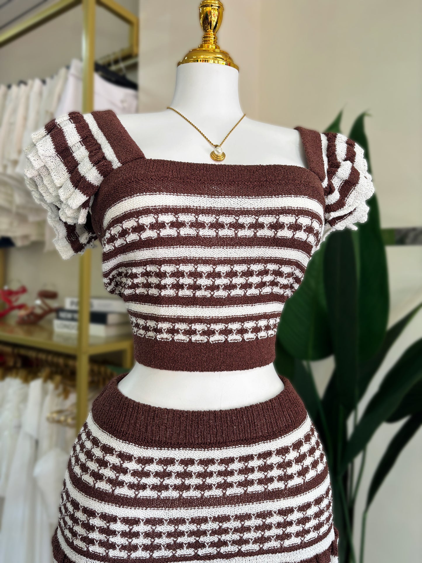 Zoe Crochet Skirt Set