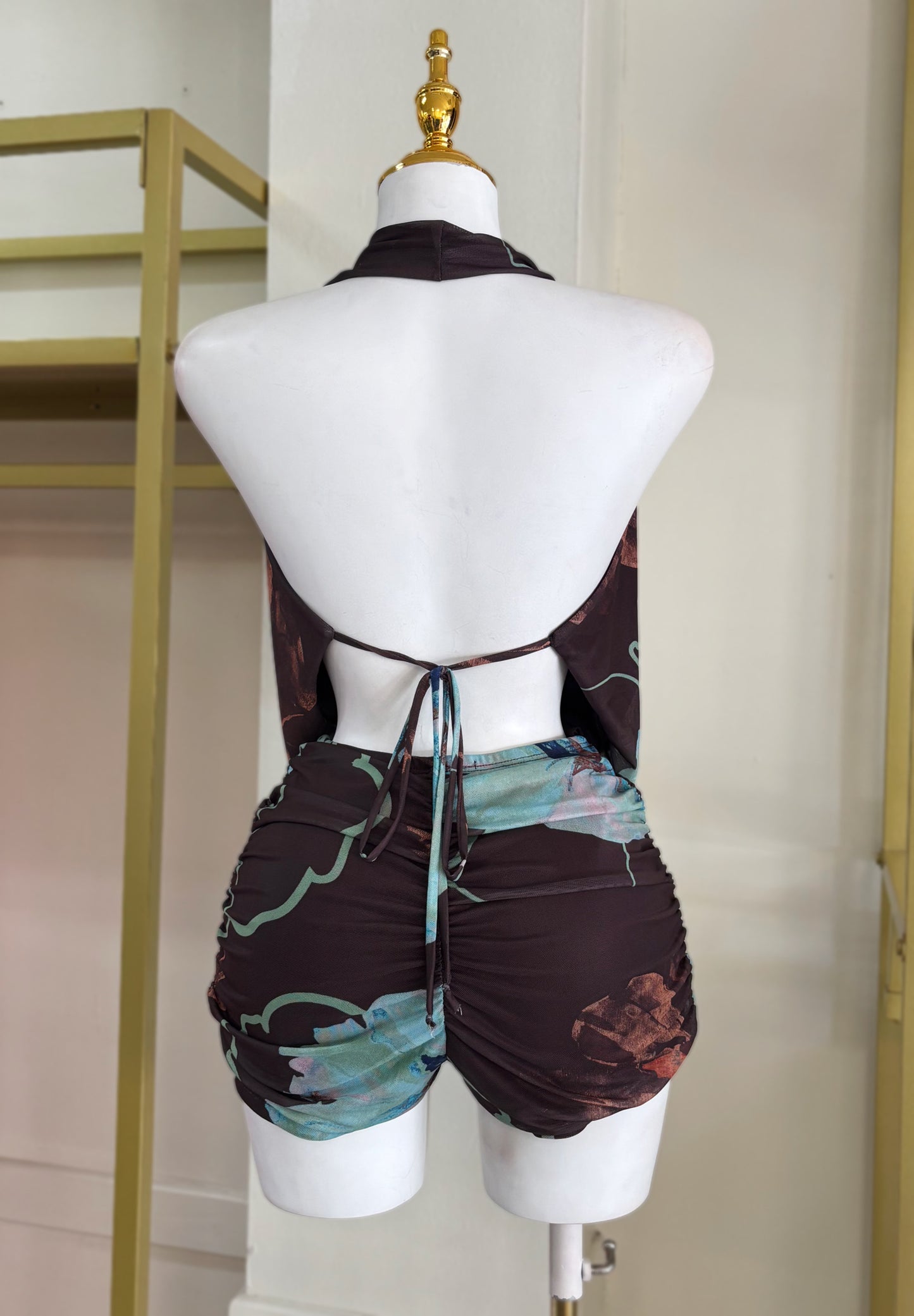 Ariel Halter Romper (Incluye bandana)