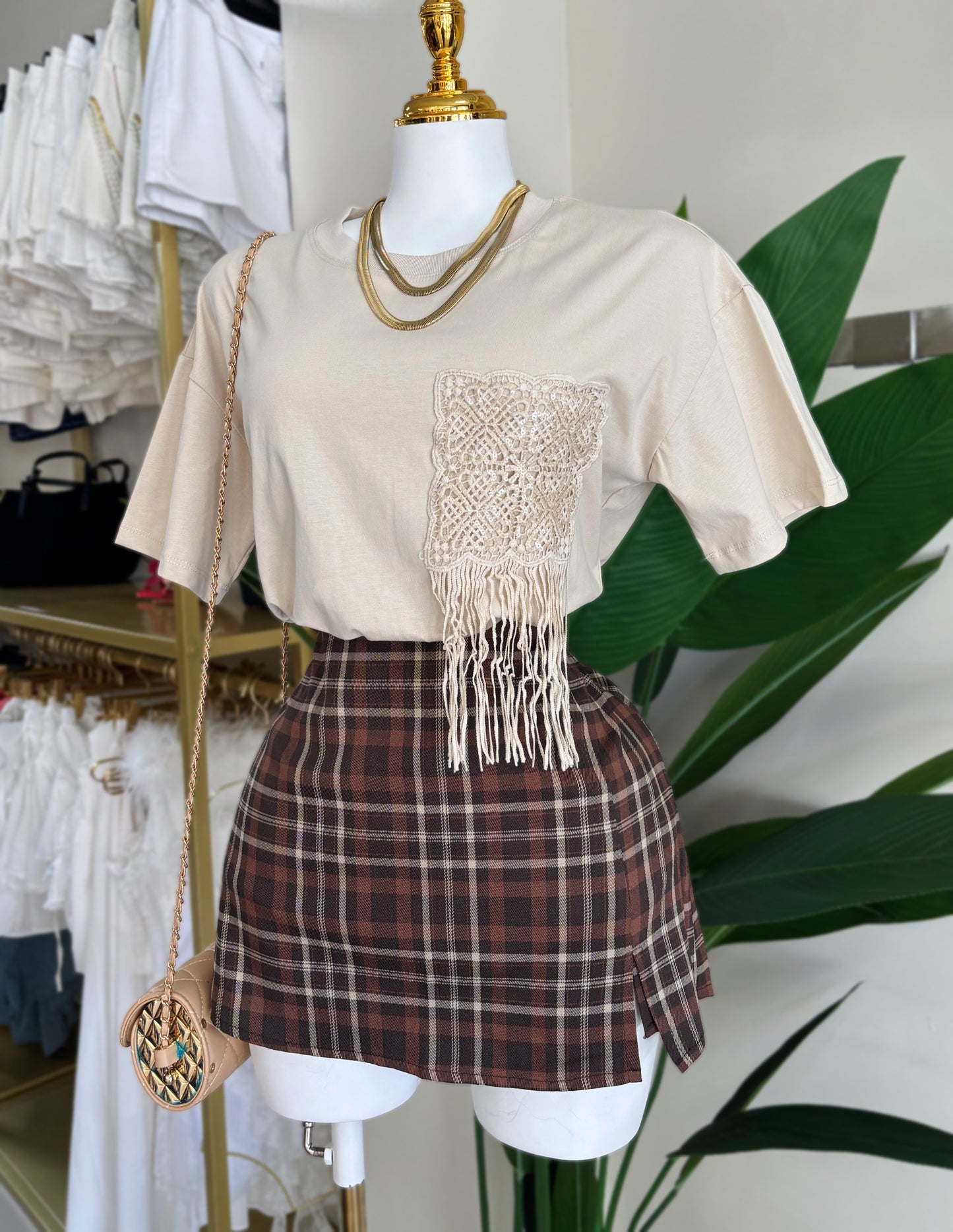 Leslie Beige Blouse