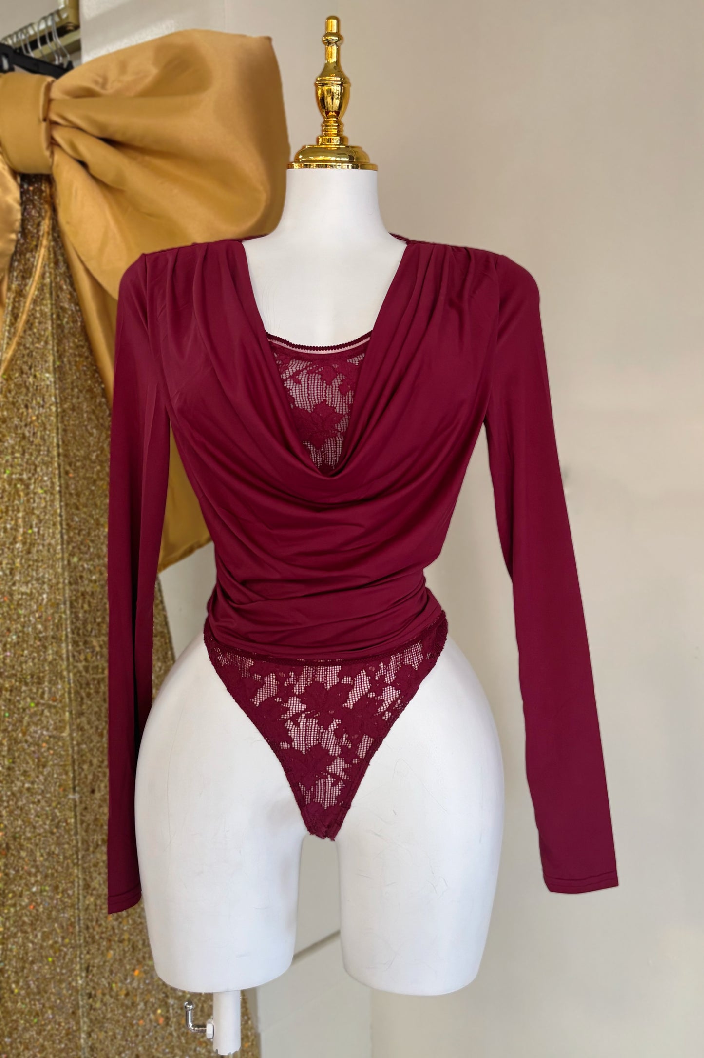 Sandra Bodysuit (Burgundy)