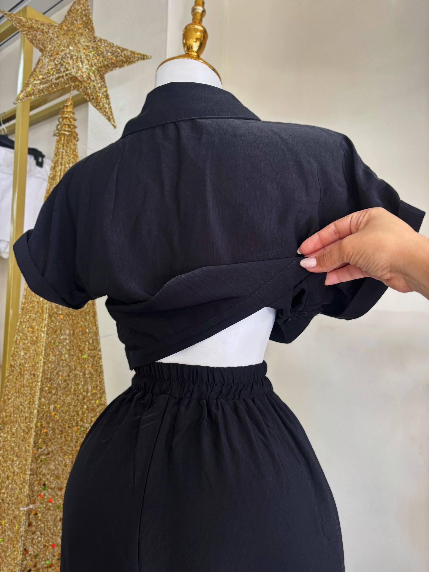 Verónica Black Pant Set