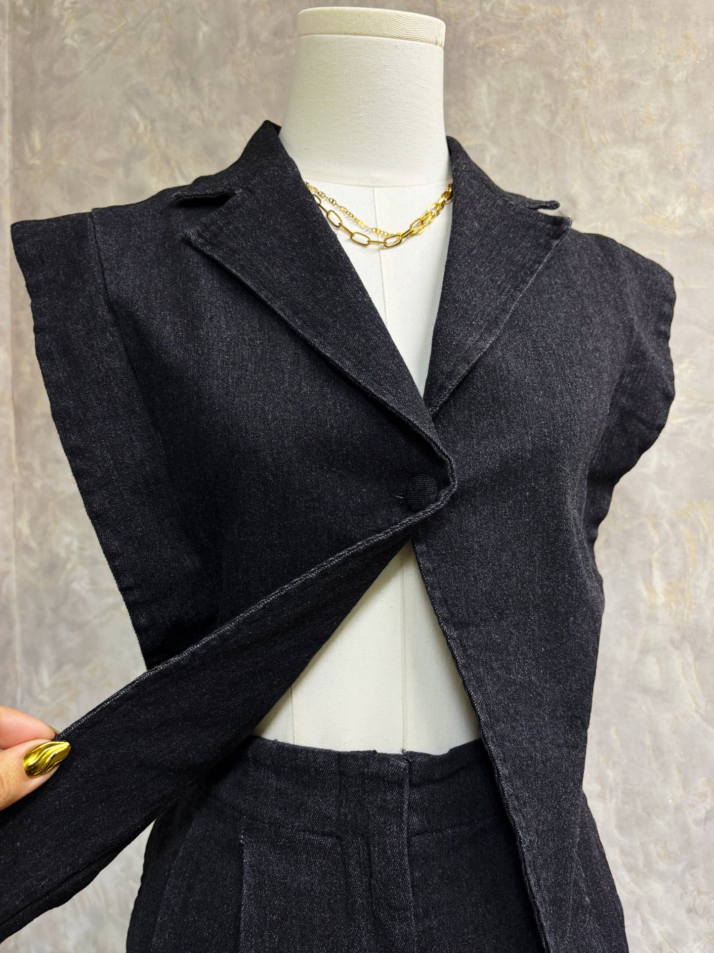 Paulette Denim Romper