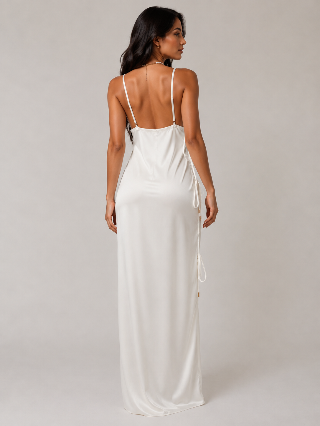 Valena White Maxi Dress