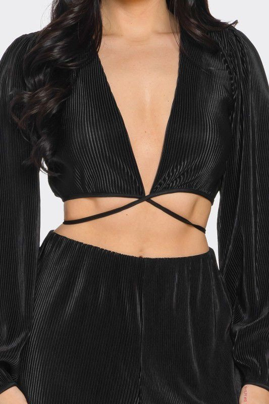Hanna Plisse Pant Set