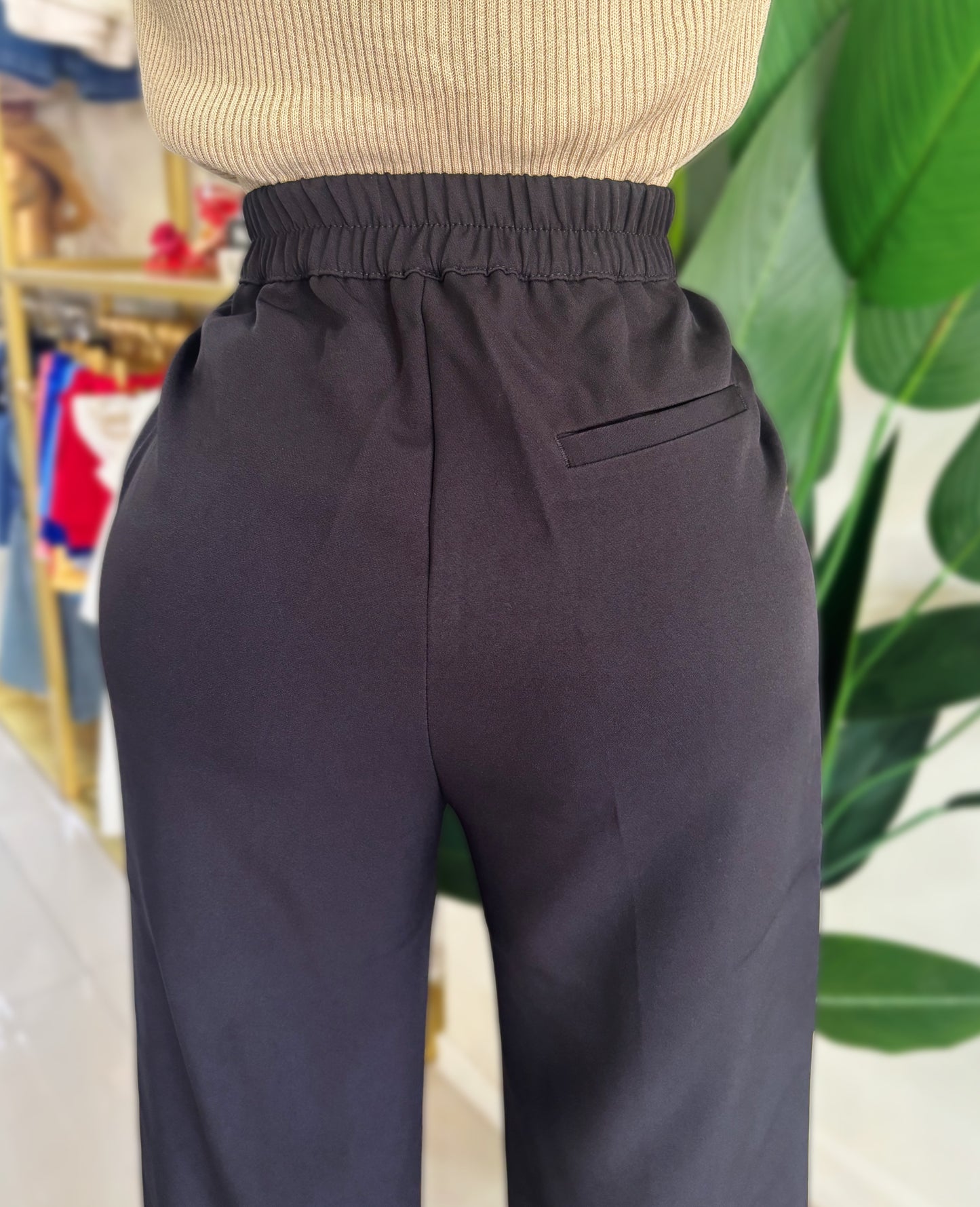 Laura Office Pant (Blanco/Negro)