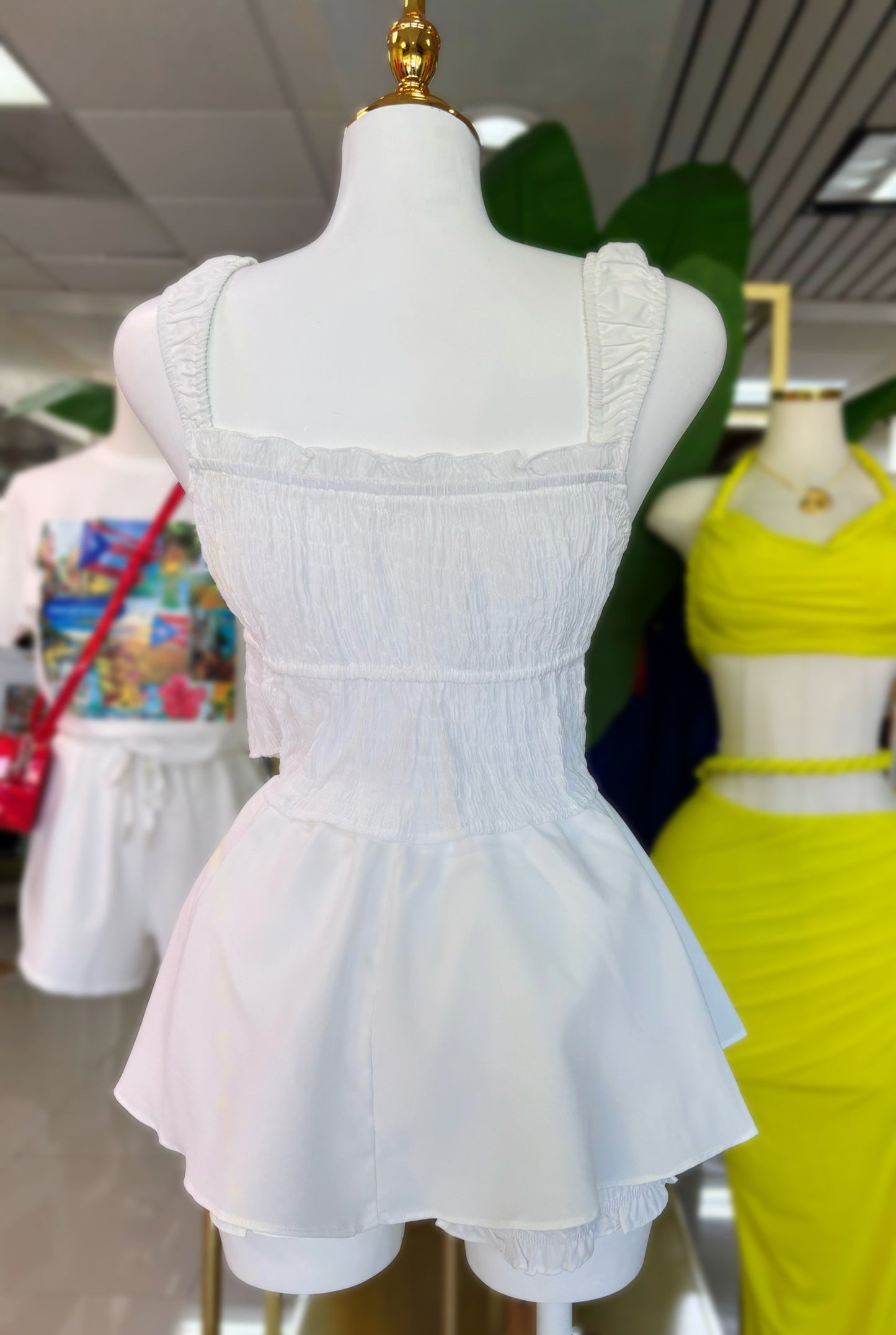 Kamelia White Skirt Set