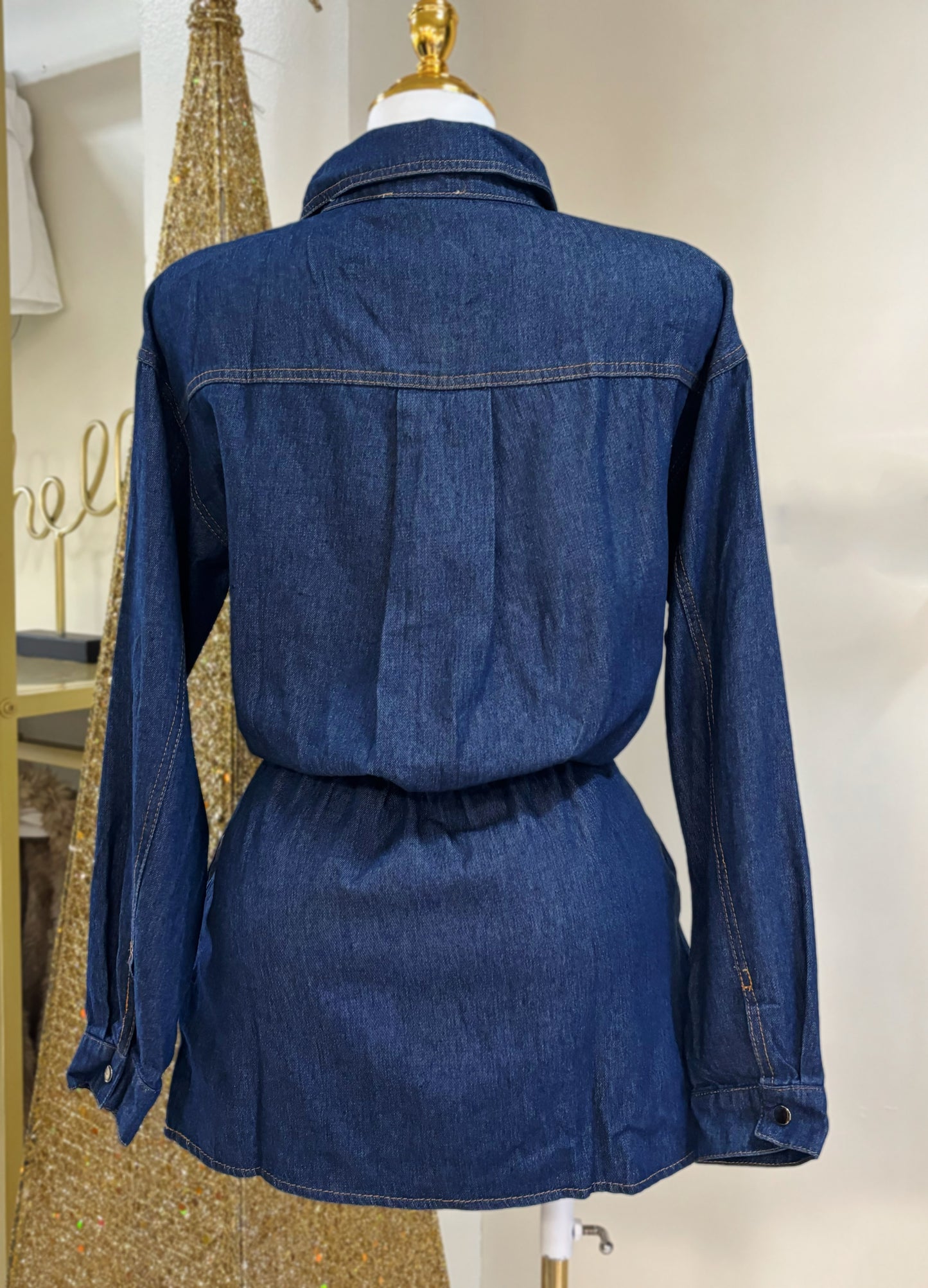 Emilia Denim Short Dress