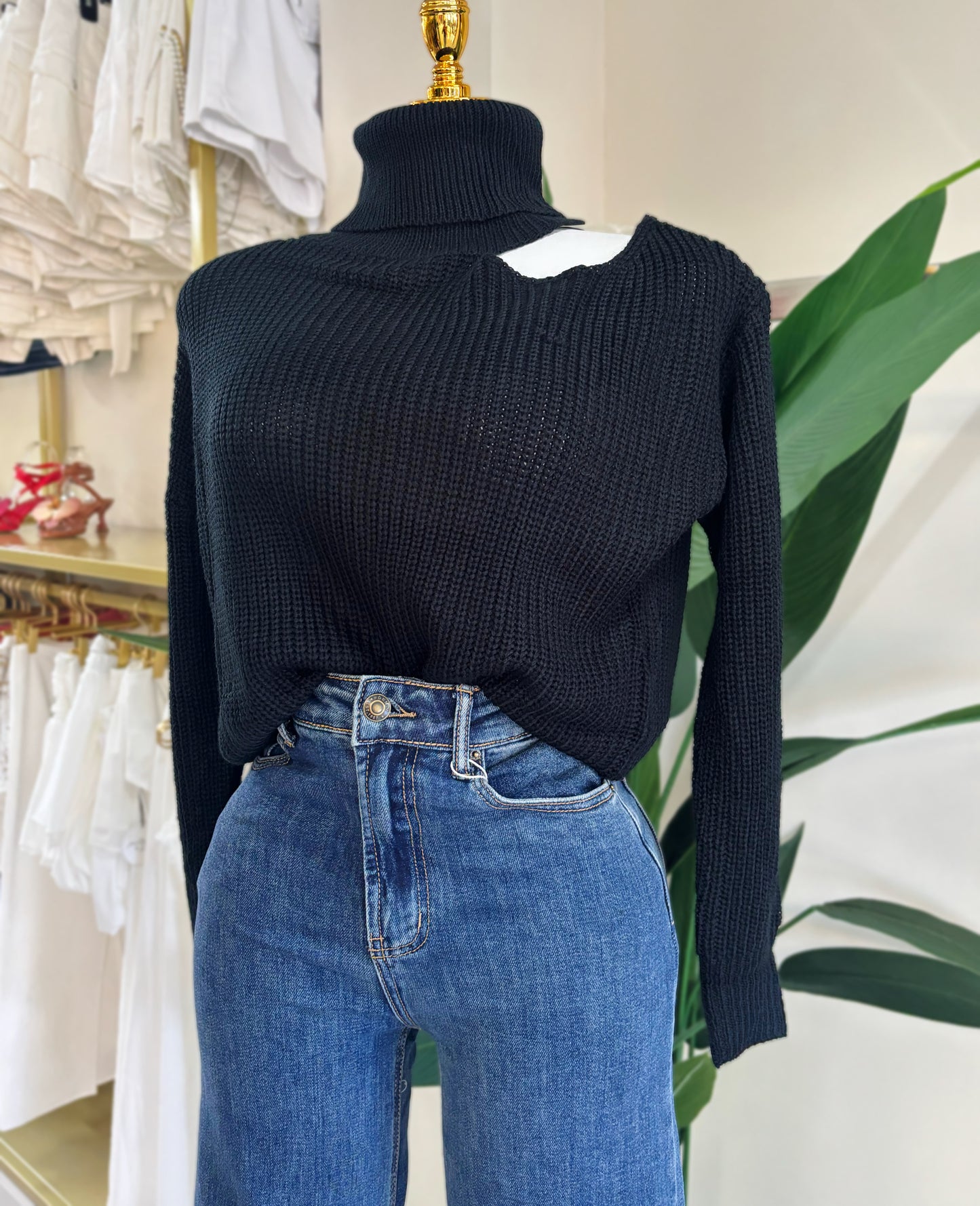 Bianca Sweater (Negro/Ivory/Mocha)