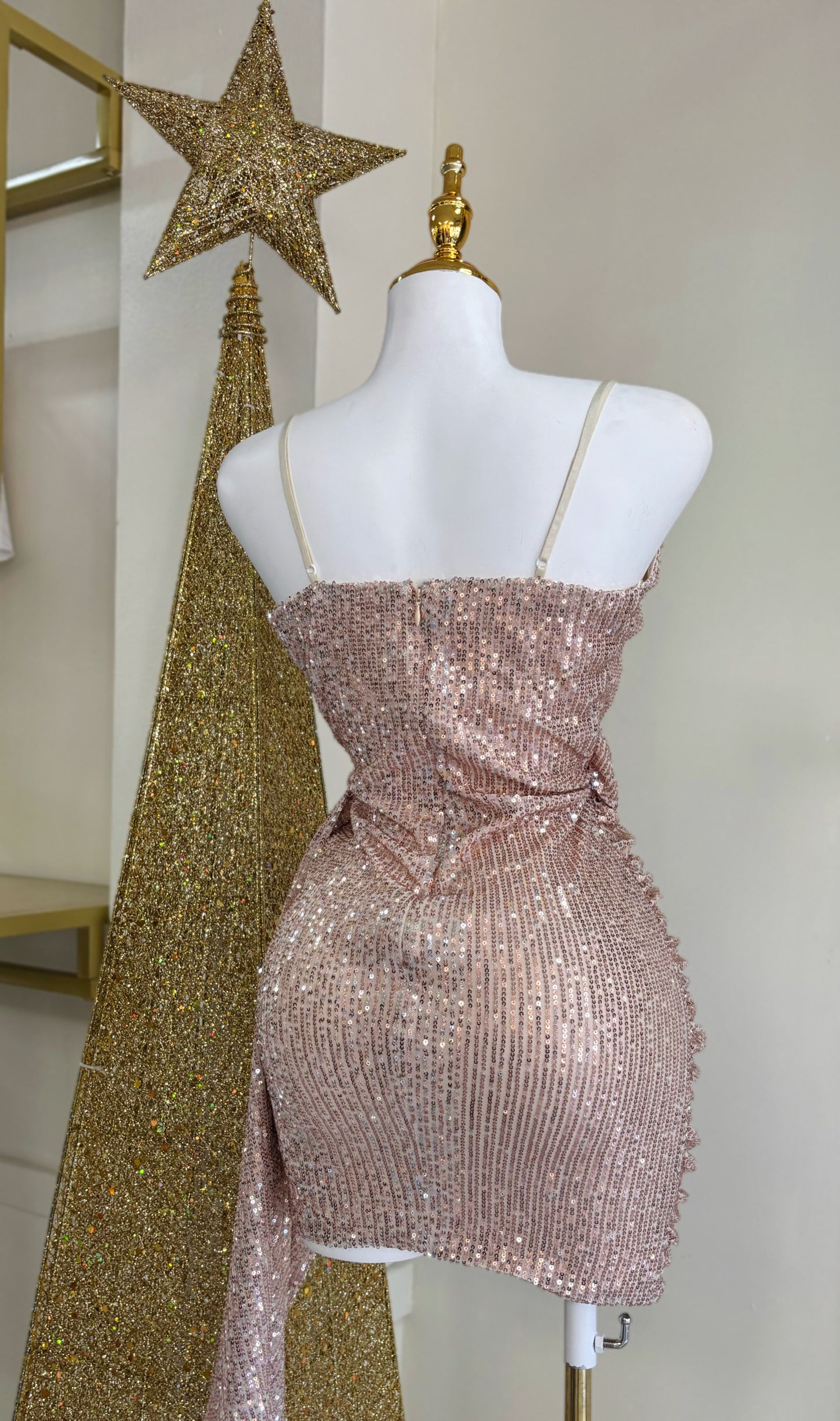 Rose Gold Sequin Dress