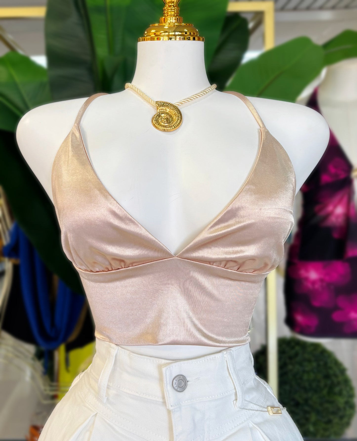 Lia Satin Crop Top (4 colores)