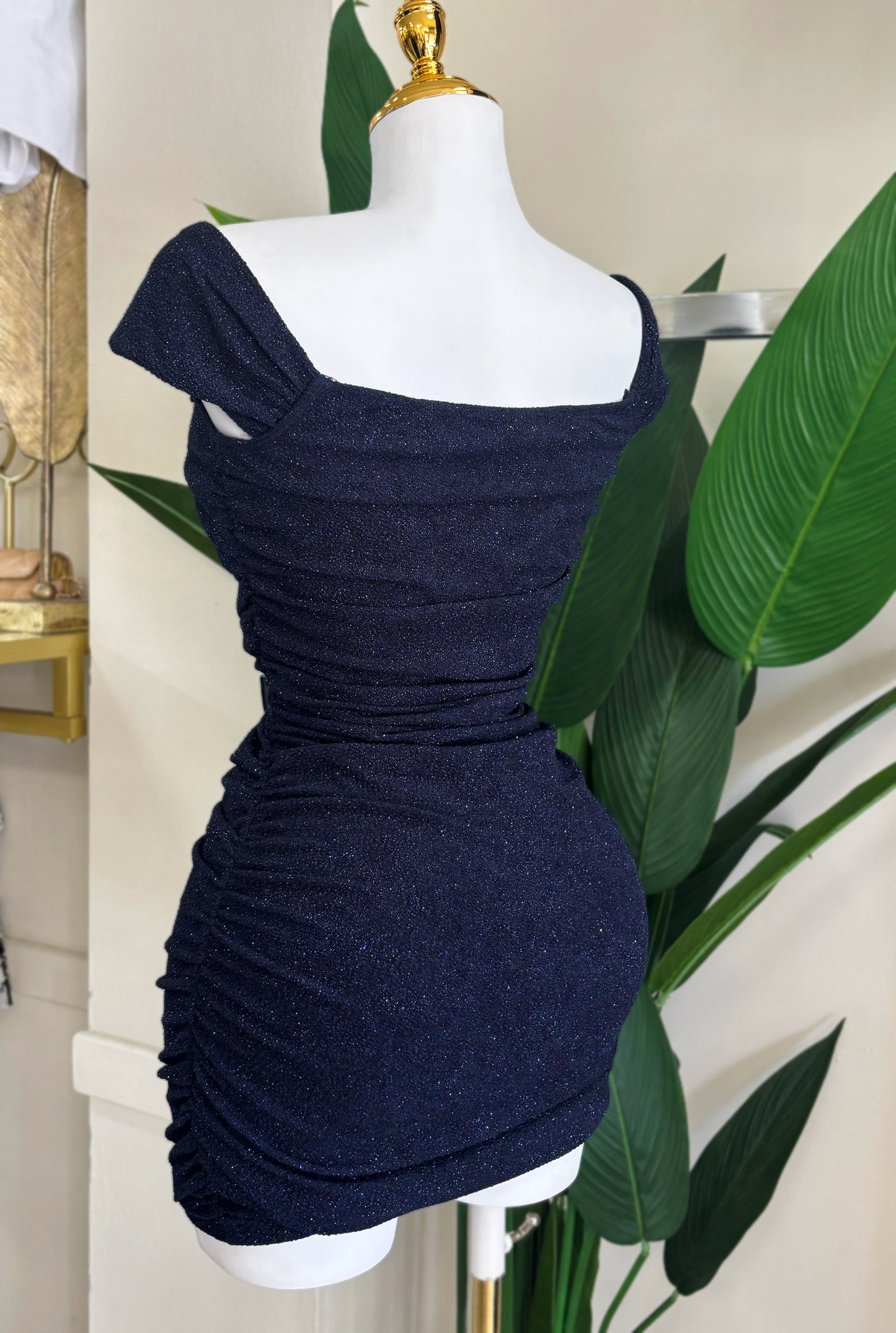 Rachel Navy Glitter Dress