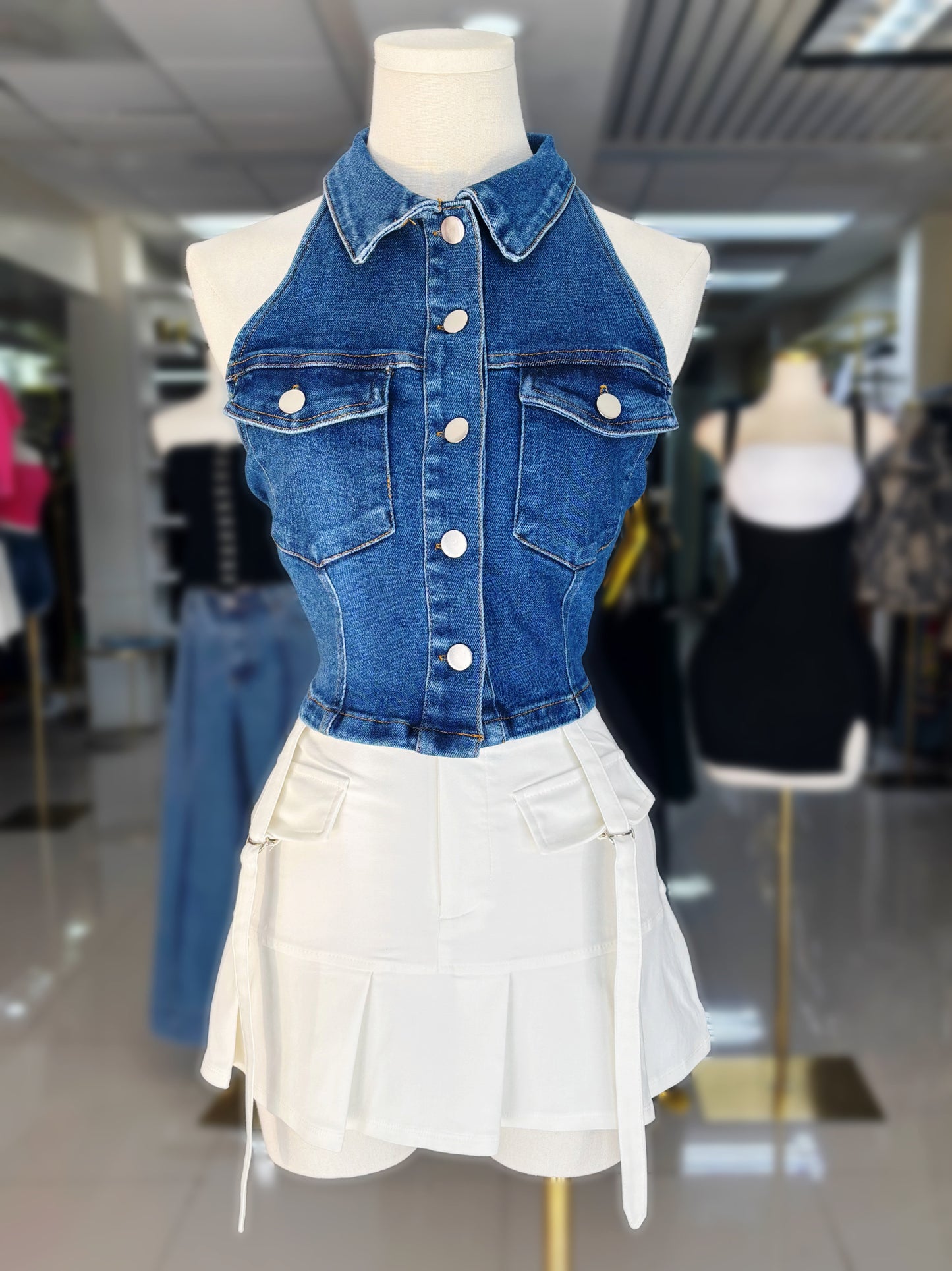 Karola Denim Top