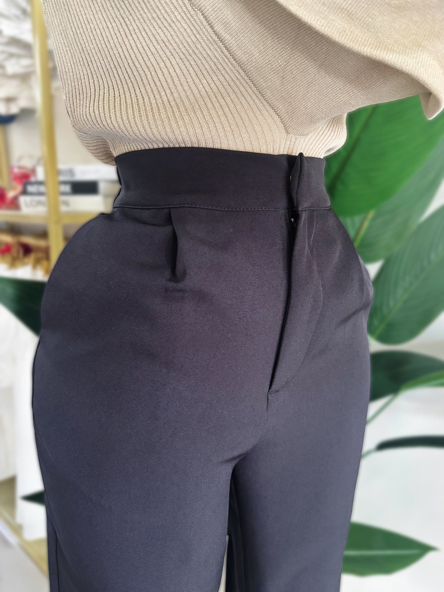 Laura Office Pant (Blanco/Negro)