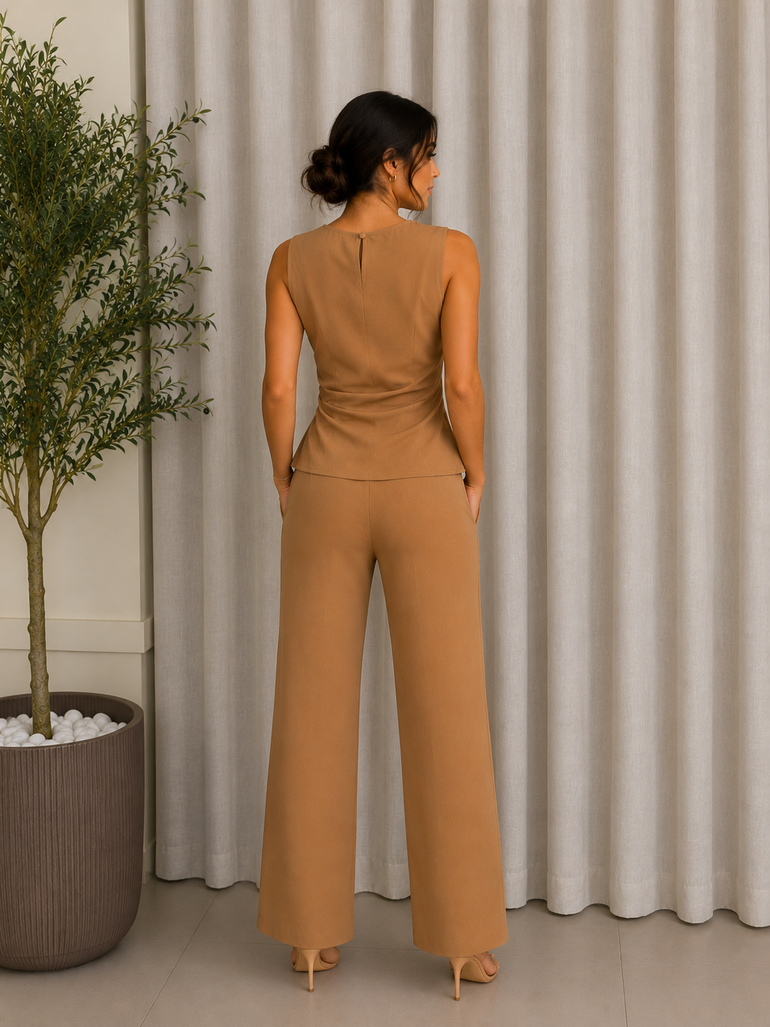 Renata Pant Set (Mocha)