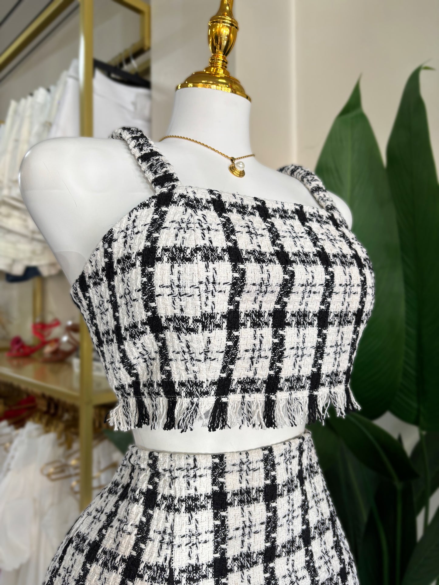 Sarahí Tweed Skirt Set (Corre Pequeño)