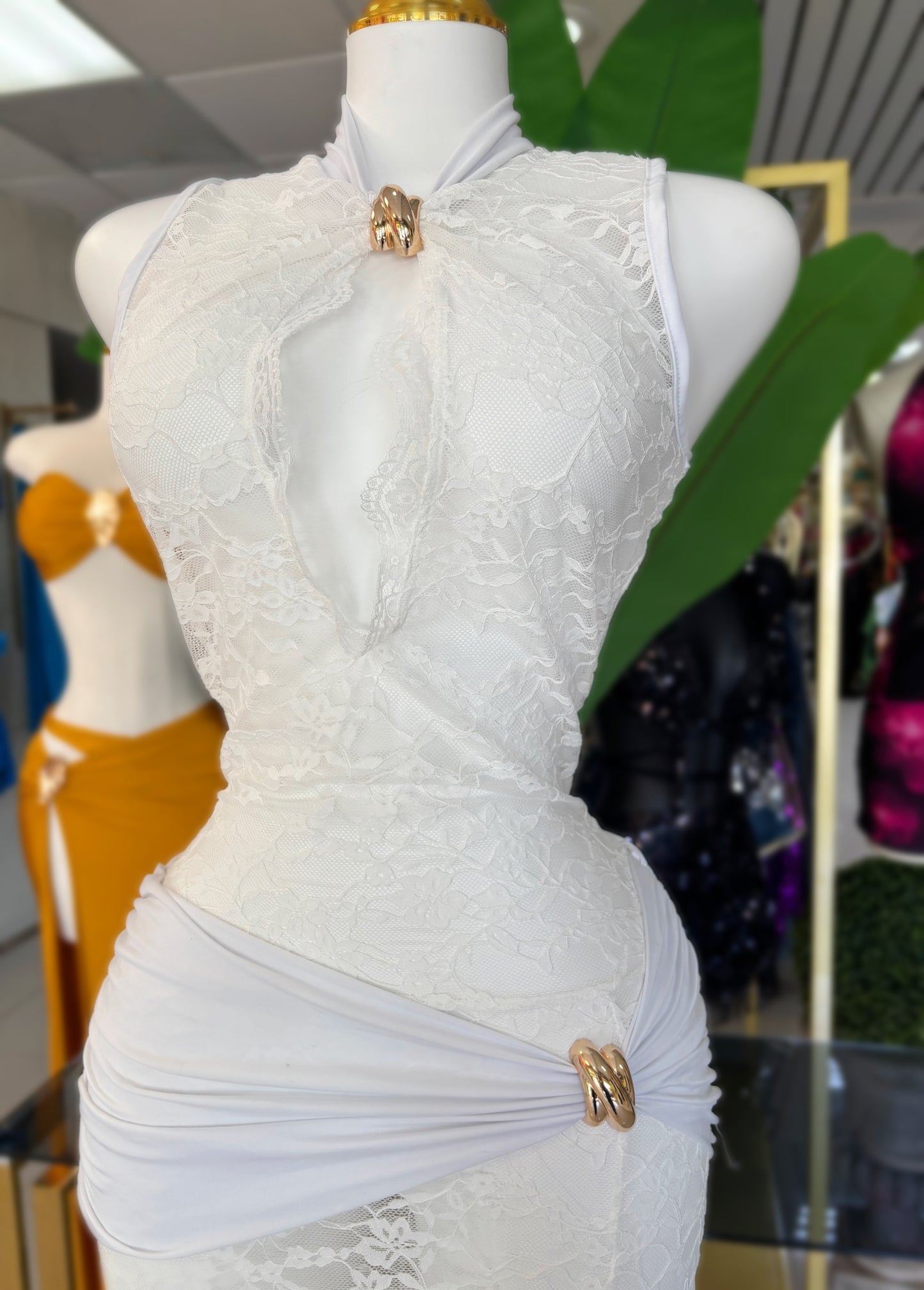 Gabriela Detail White Dress