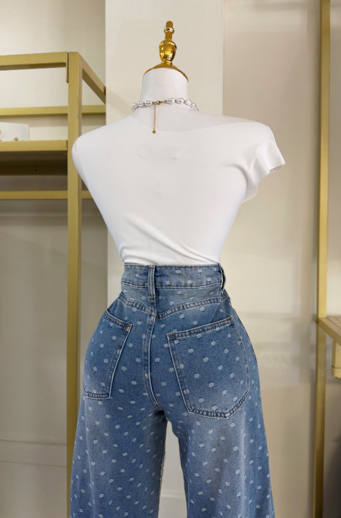 Fátima Summer Details Jean (No stretch) Corre pequeño