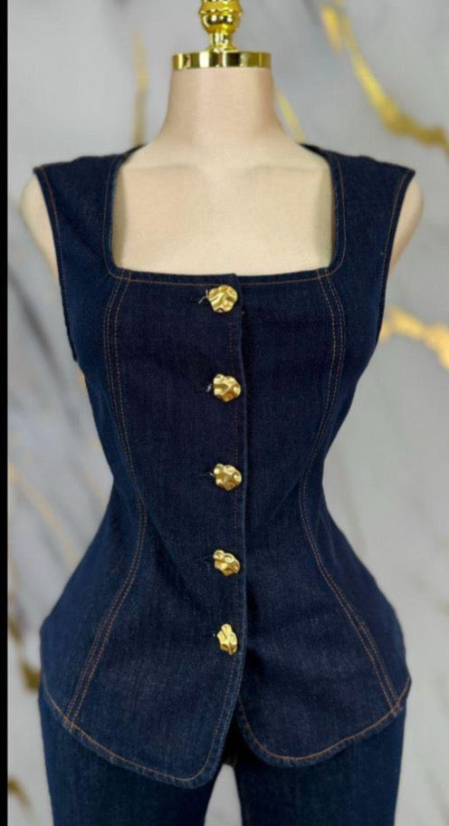 Olivia Denim Top