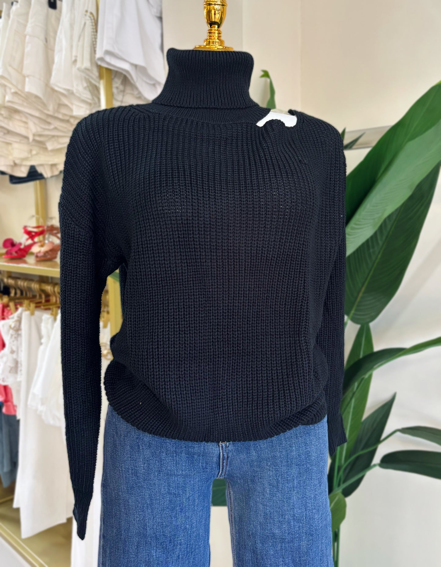 Bianca Sweater (Negro/Ivory/Mocha)