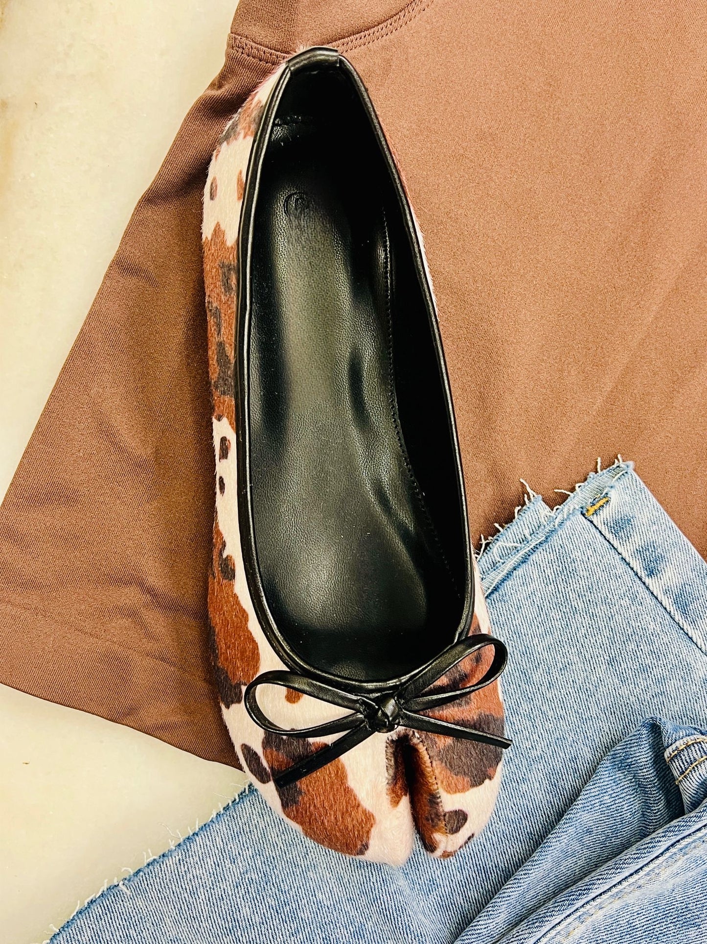 Cow Print Tabis Shoes