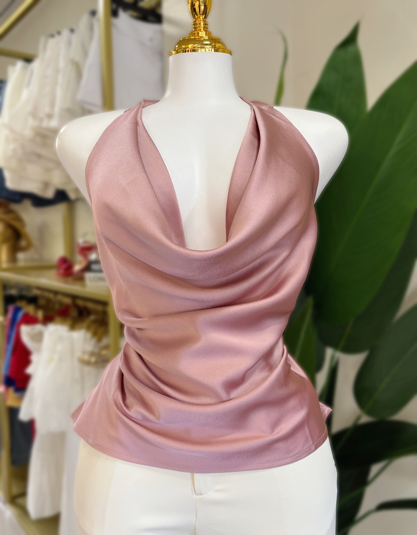 Claudia Halter Satin Top (4 colores) *Corre Grande*