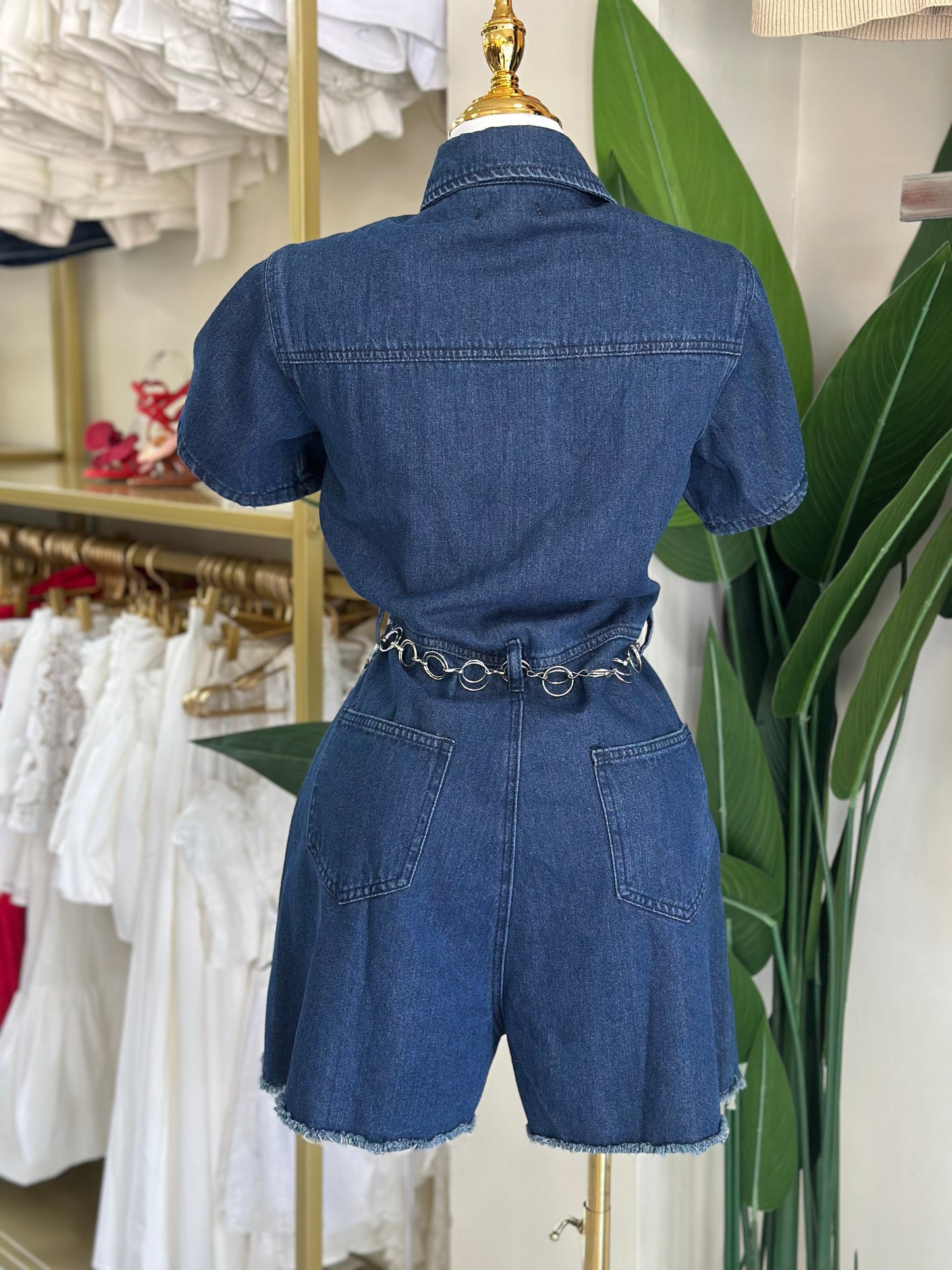 Alice Dark Denim Romper