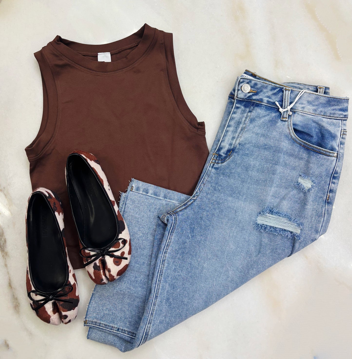 Cow Print Tabis Shoes