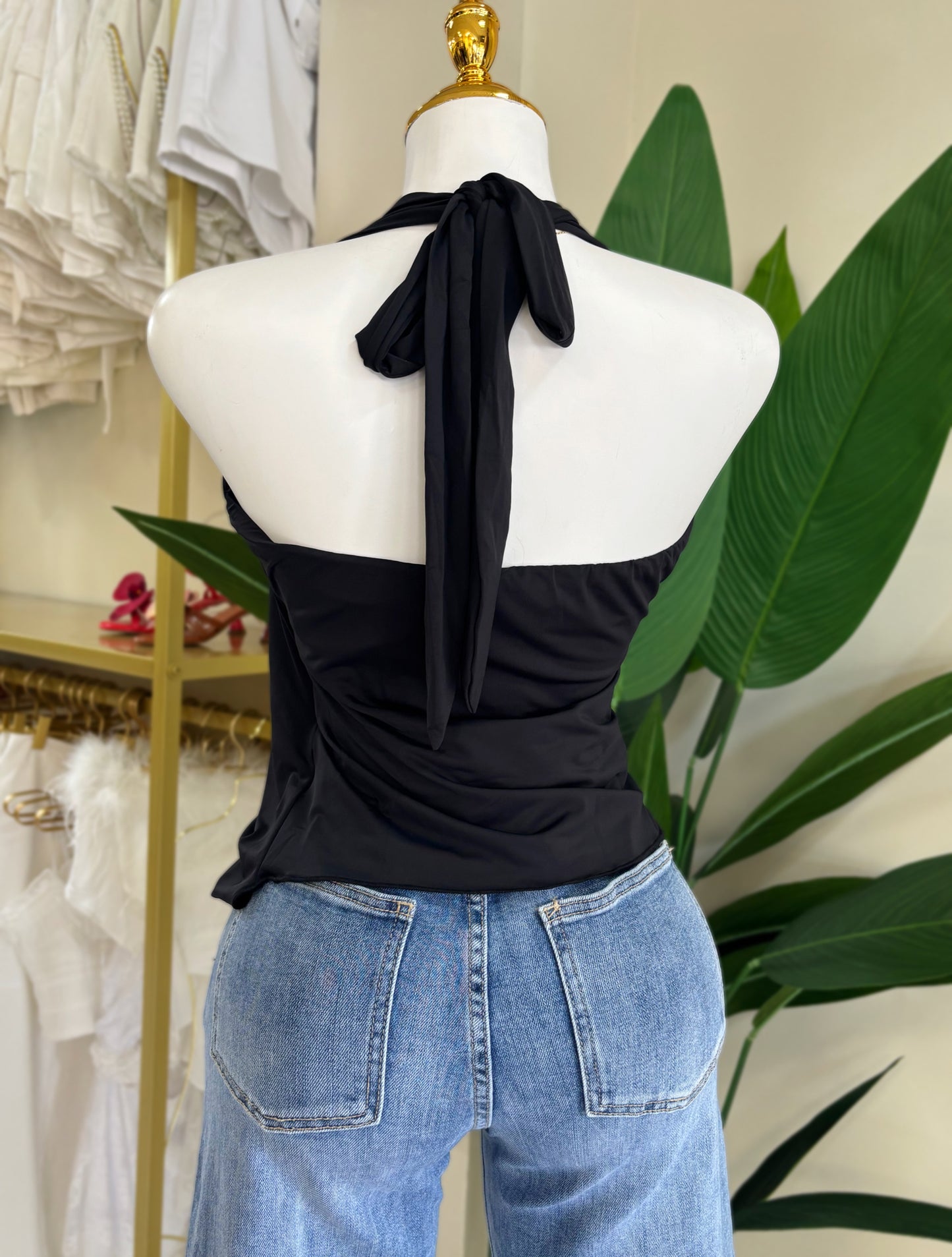 Cristal Star Detail Top (Black)