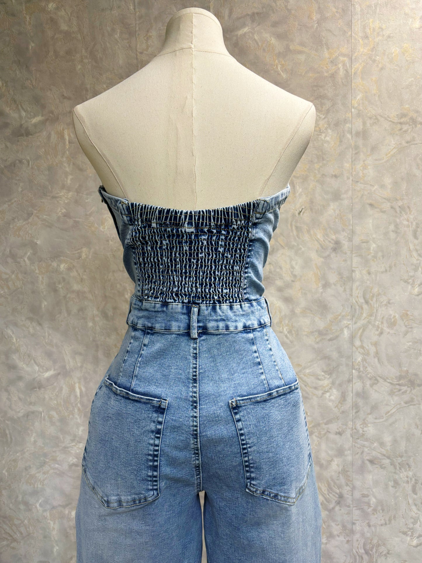 Kamila Barrel Denim Jumpsuit