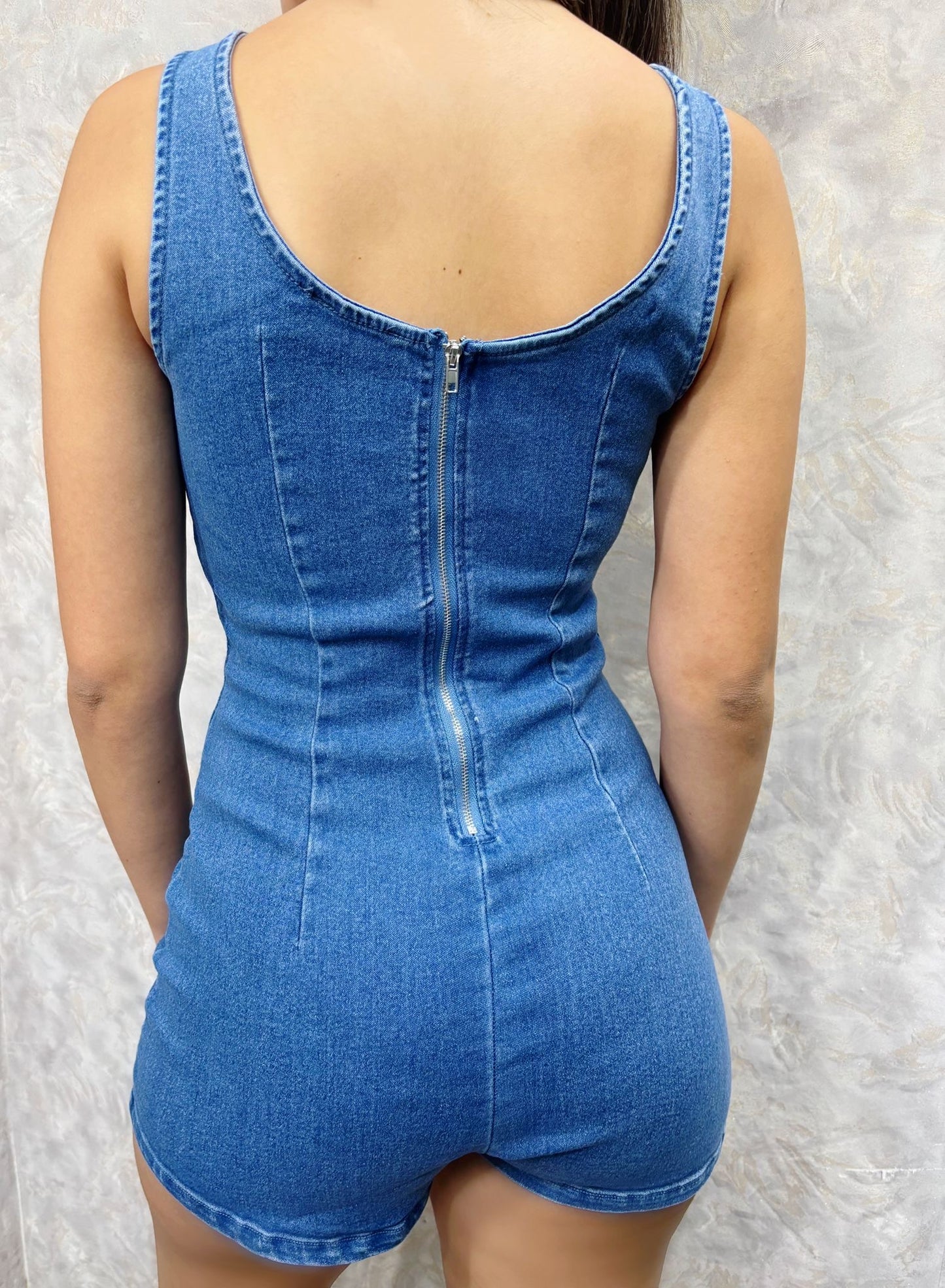 Amanda Denim Romper