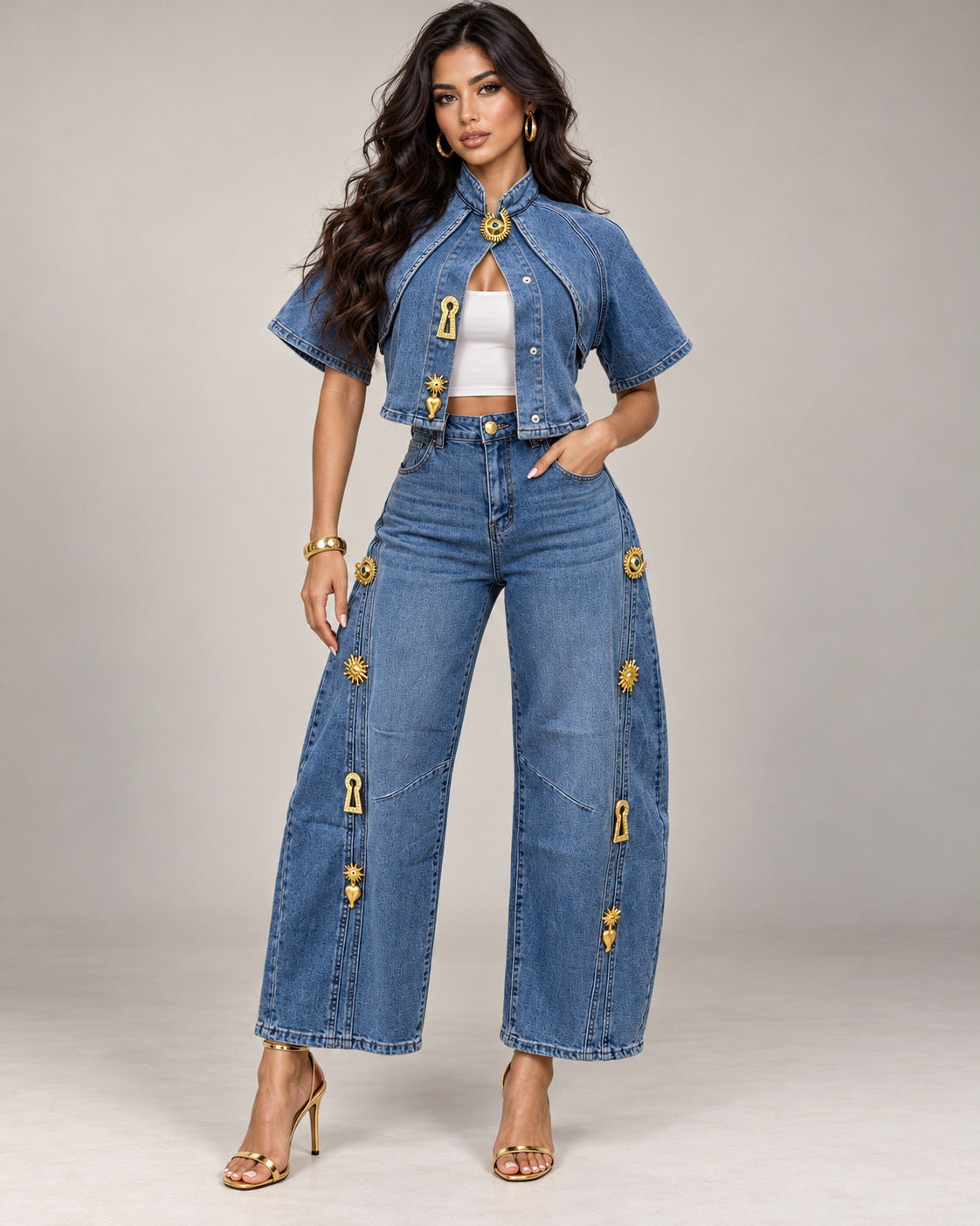 Adele Design Denim Set