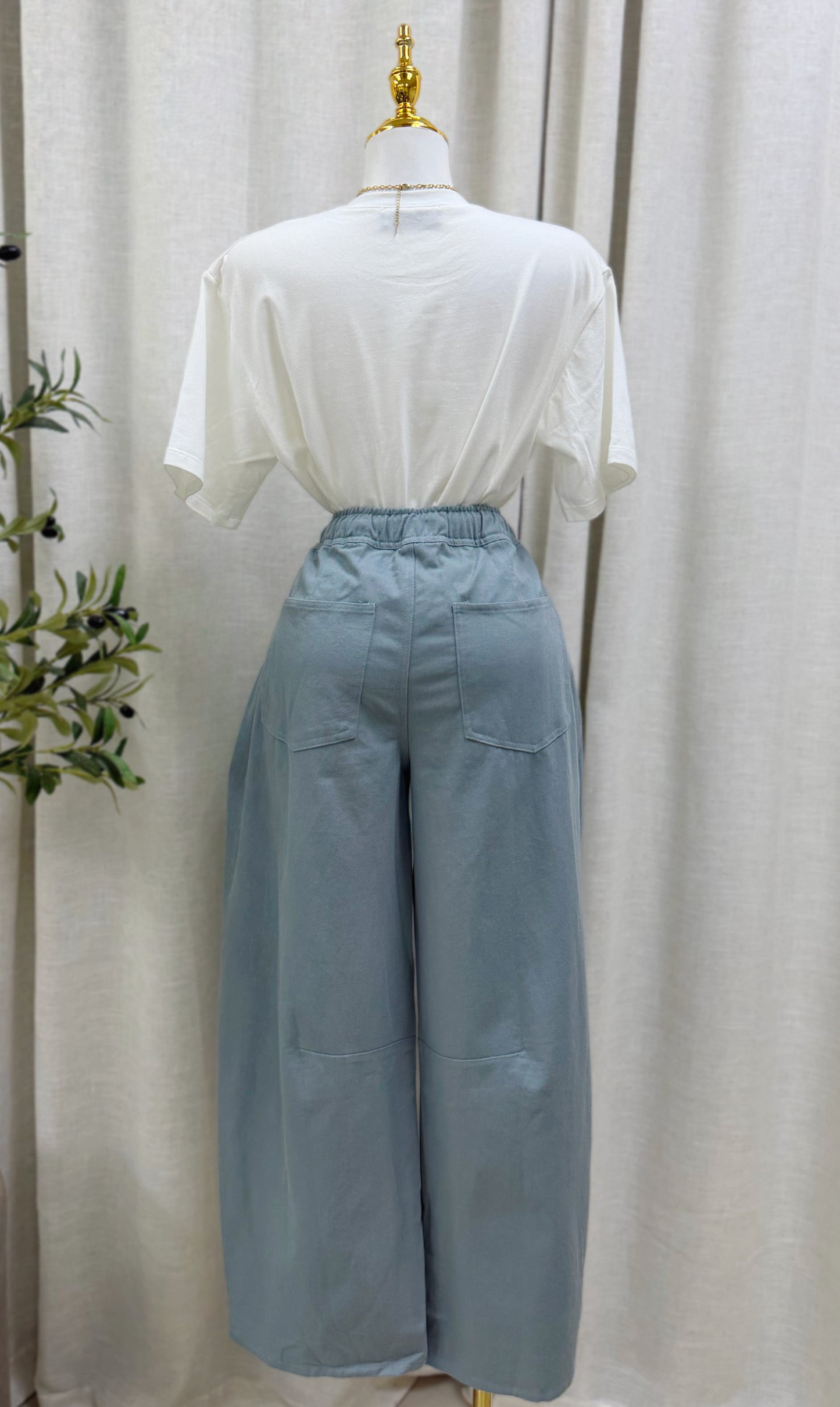 Cloud Barrel Pants (Blue)