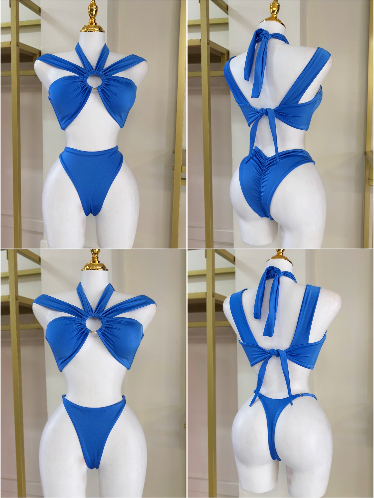 Ibiza 4 Pieces Swimwear (Sage/Dorado/Azul)