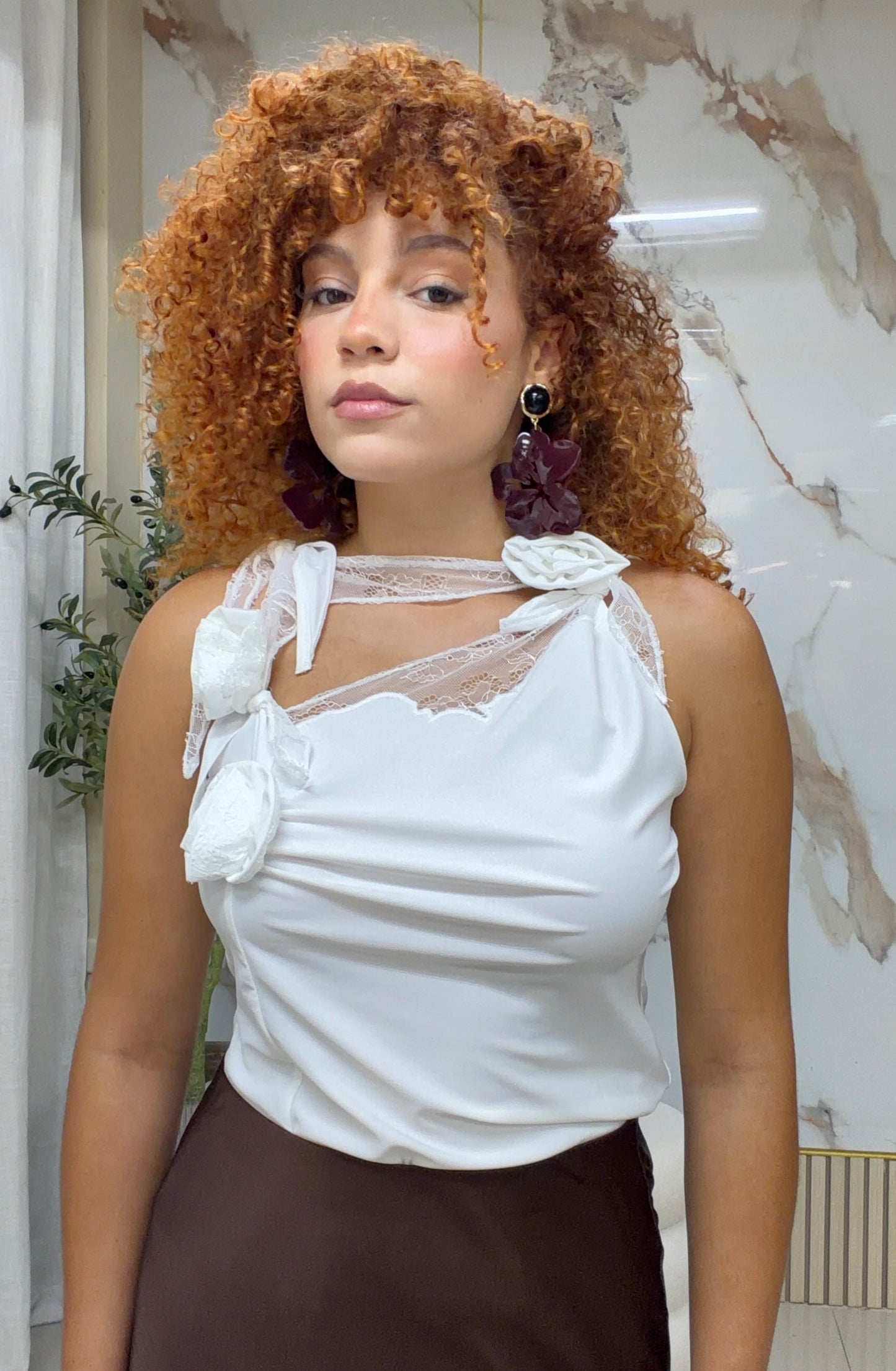 Elisa Lace Details Top