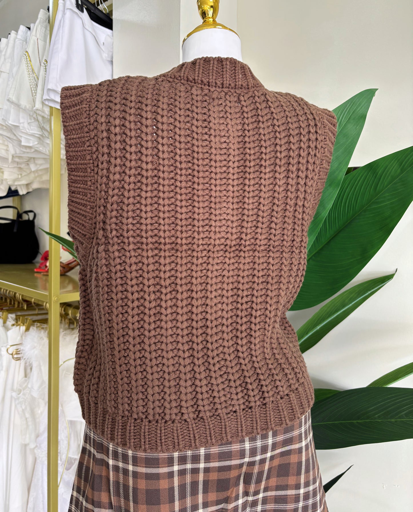 Cecilia Brown Sweater Vest