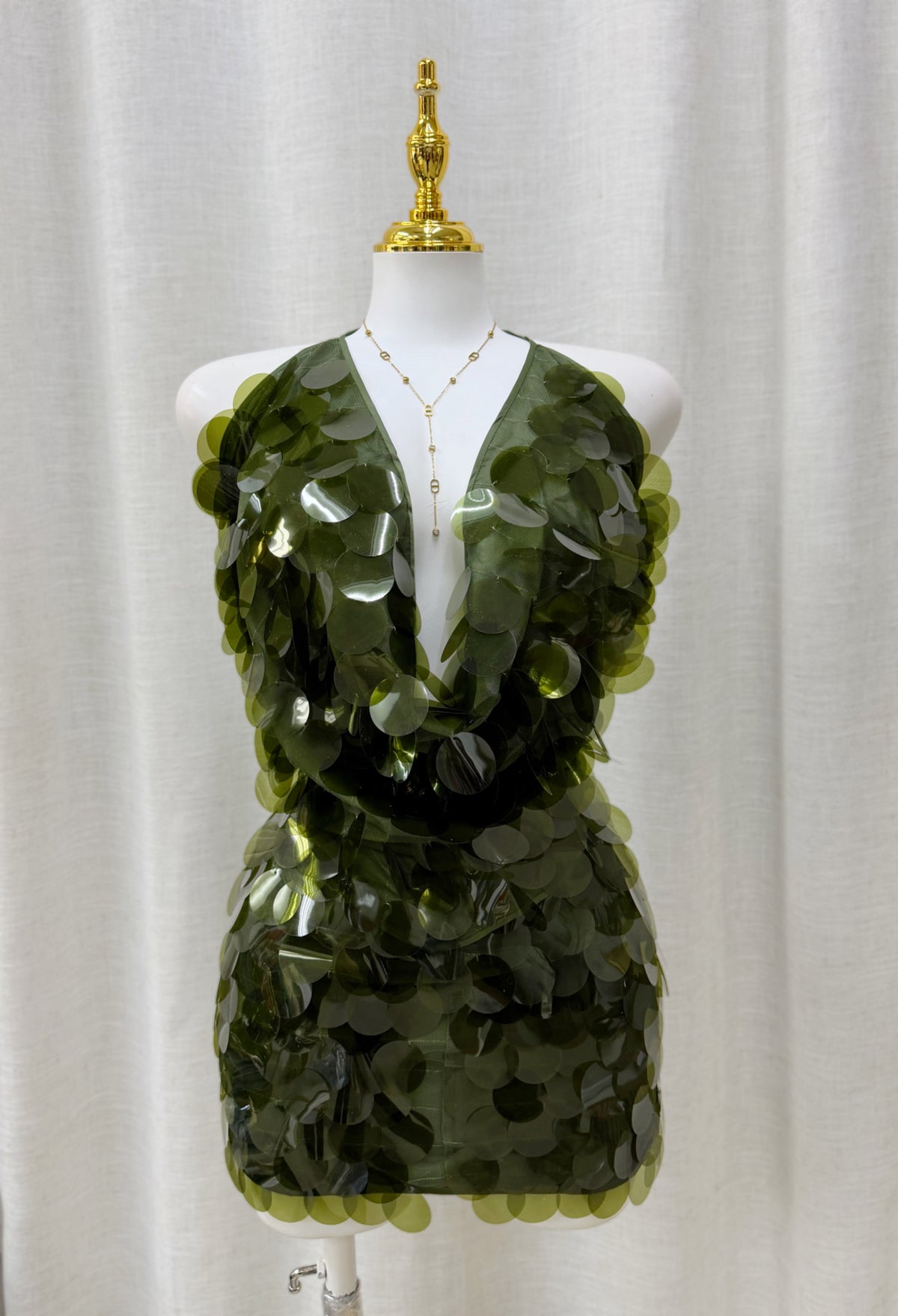 Isabella Big Sequin Skirt Set (Olive)