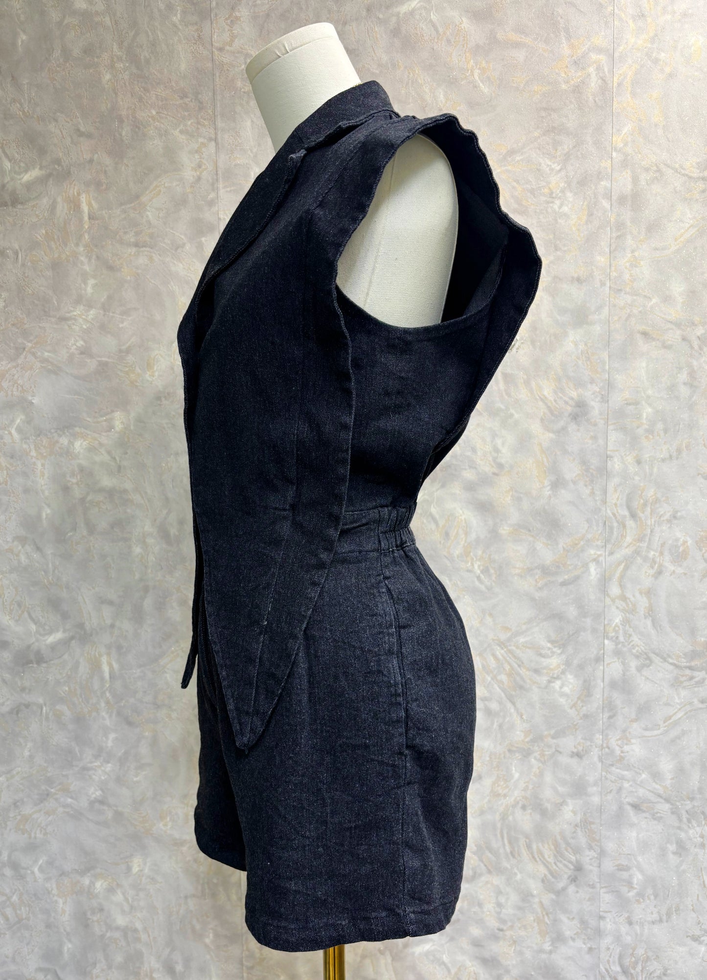 Paulette Denim Romper