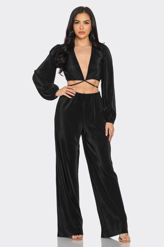 Hanna Plisse Pant Set