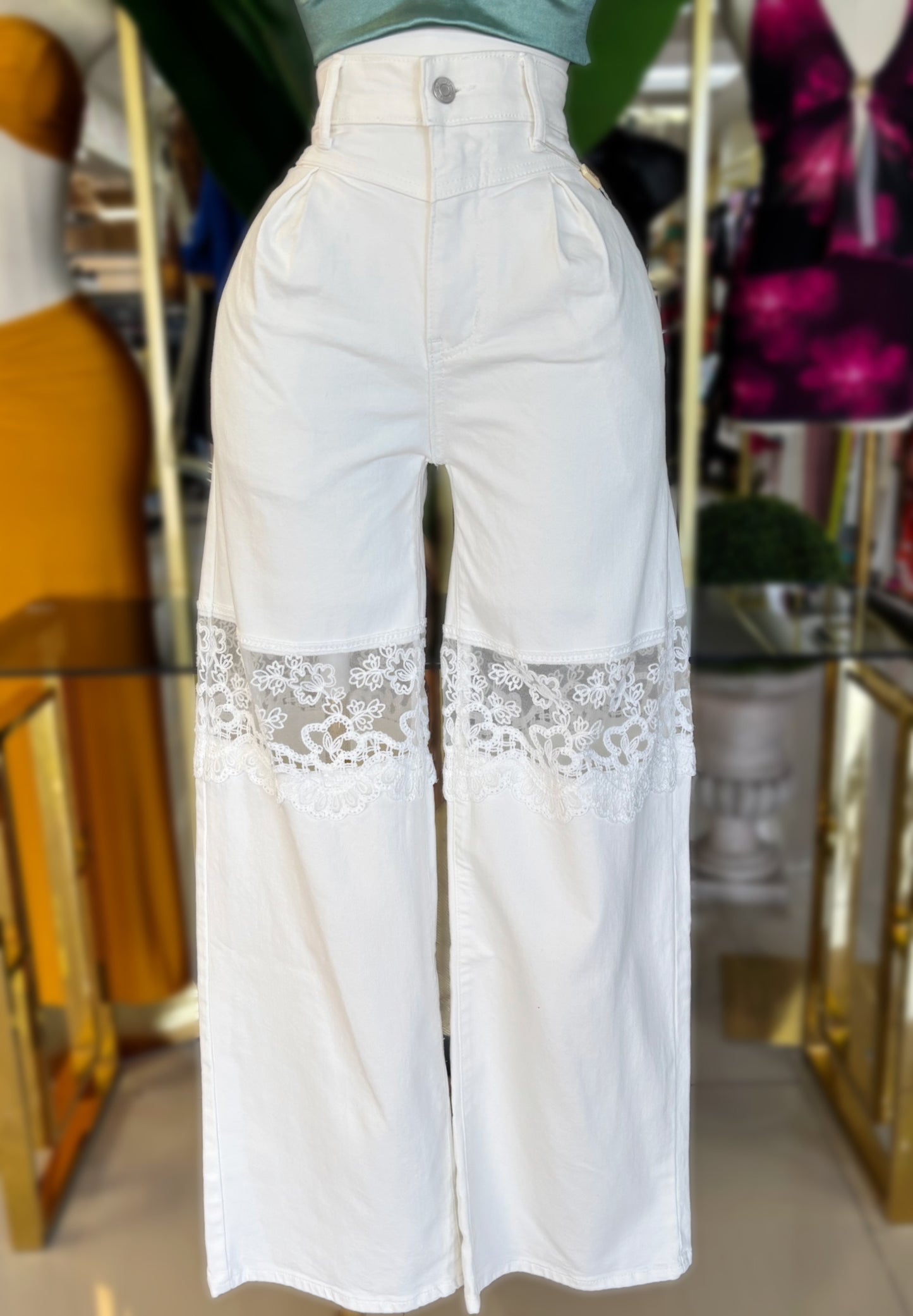 Mikaela White Detail Jeans