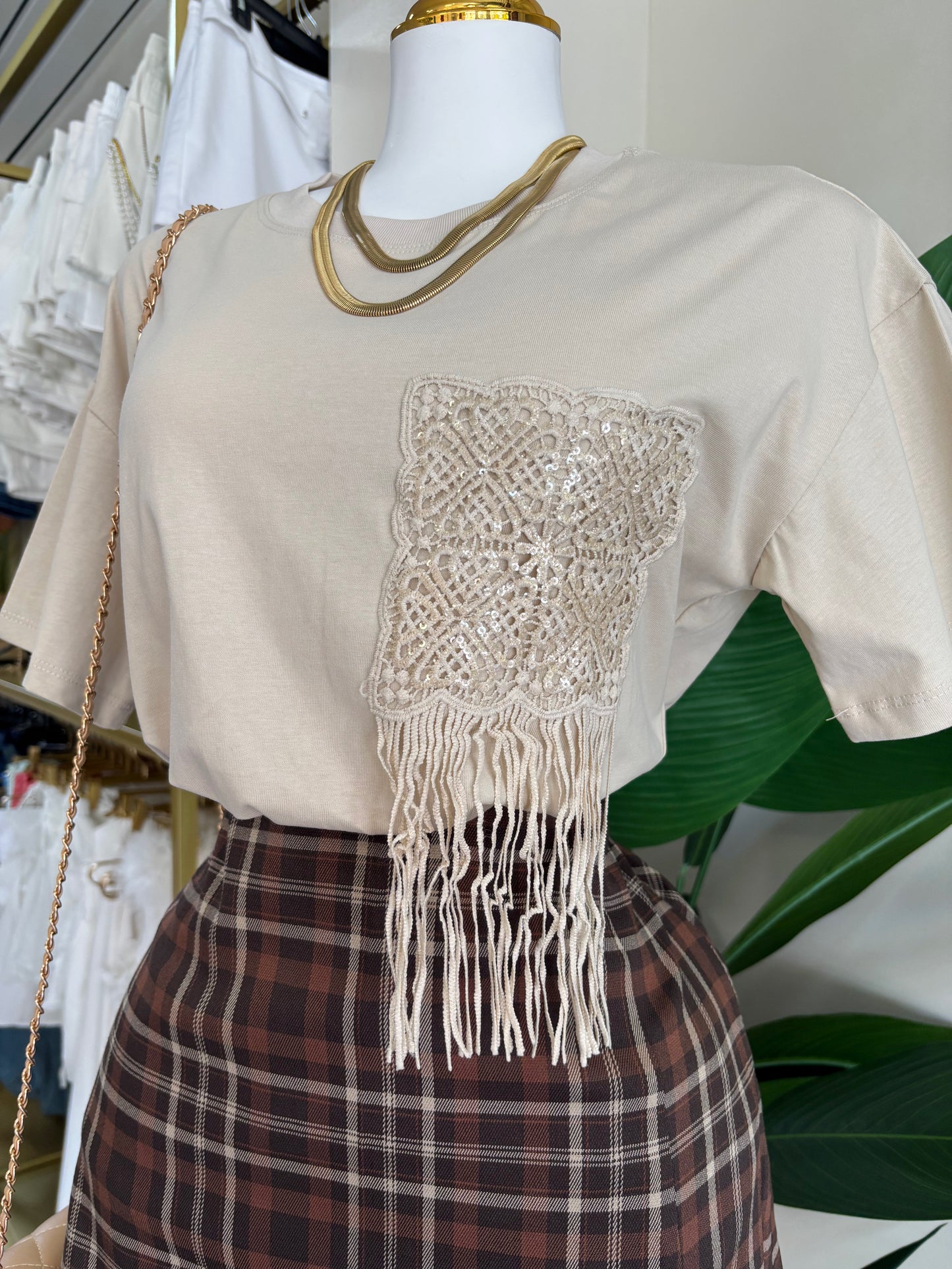 Leslie Beige Blouse