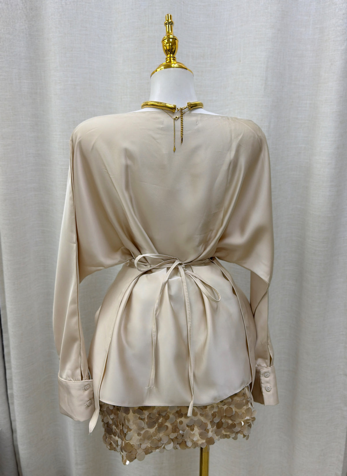Amara Elegance Blouse (Beige)