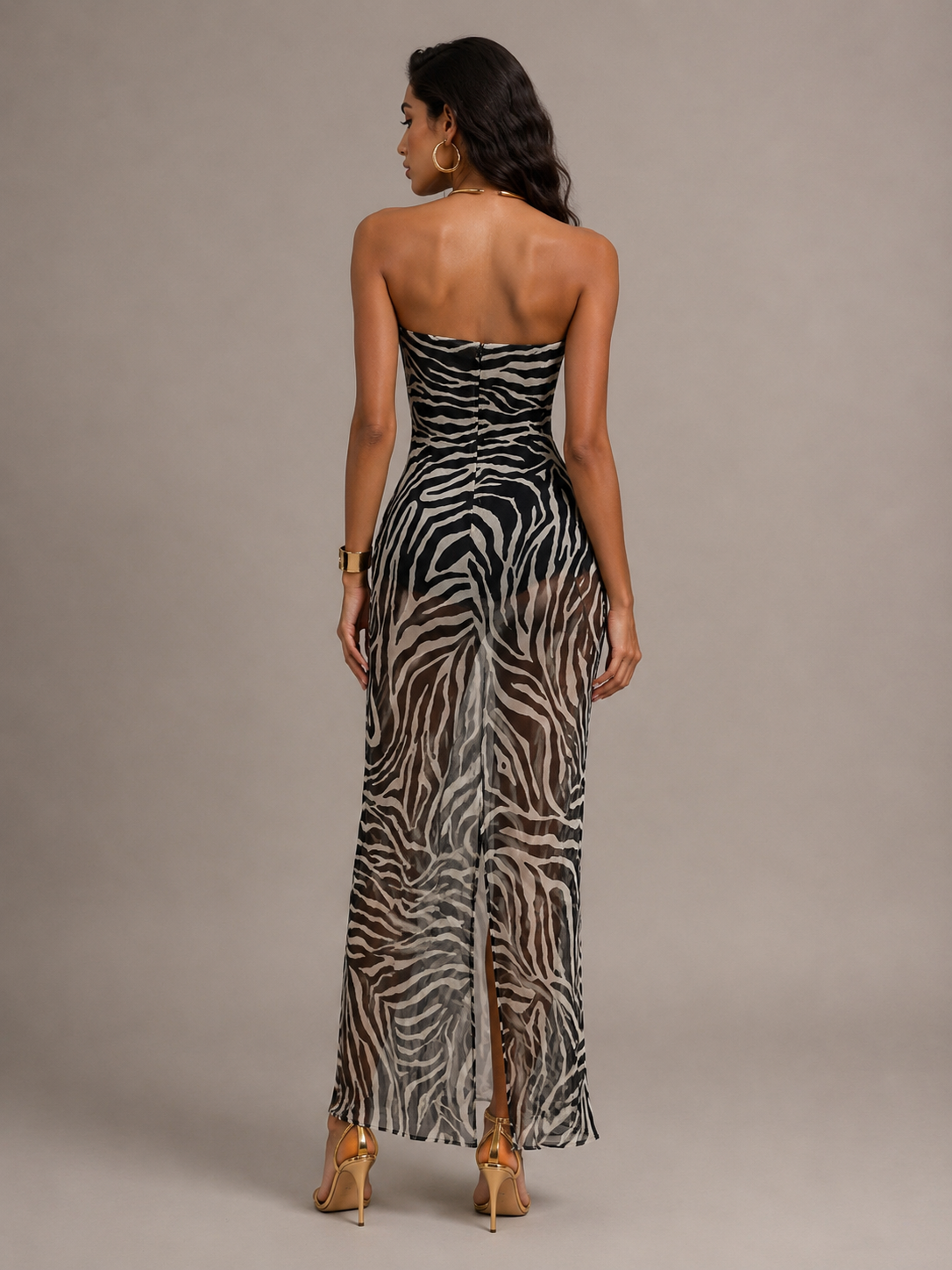 Beverly Zebra Bodysuit Dress